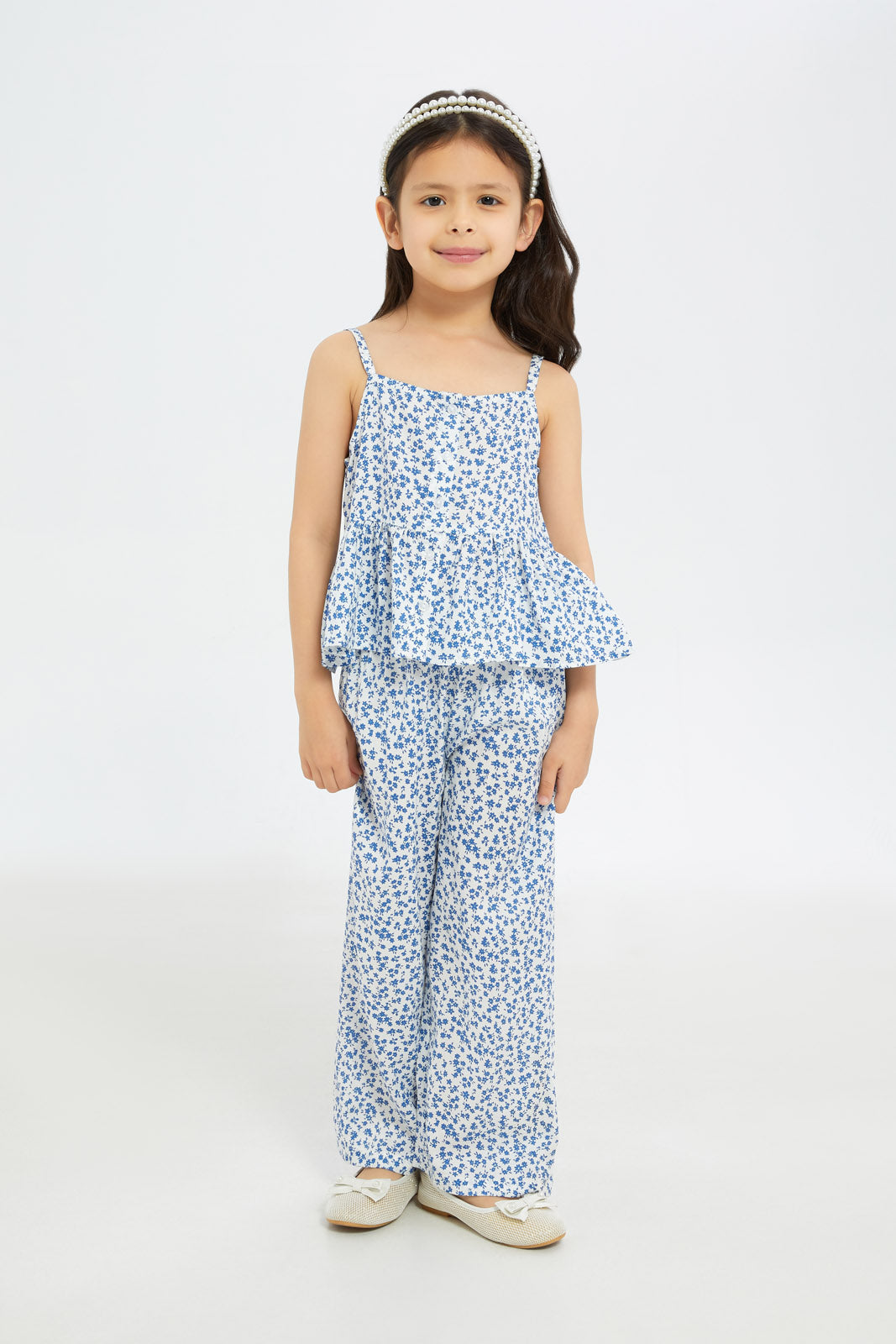 Redtag-Girls-Viscose-Relaxed-Trouser---Co-Ord-Blue-Floral-Category:Trousers,-Colour:Blue,-Deals:New-In,-Dept:Girls,-Filter:Girls-(2-to-8-Yrs),-GIR-Trousers,-H1:KWR,-H2:GIR,-H3:TRS,-H4:CTR,-New-In-GIR-APL,-Non-Sale,-RMD,-S23B,-Season:S23C,-Section:Girls-(0-to-14Yrs)-Girls-2 to 8 Years