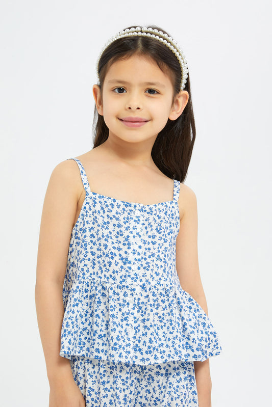 Redtag-Girls-Strappy-Co-Ord-Blouse-Blue-Floral-Category:Blouses,-Colour:Blue,-Deals:New-In,-Dept:Girls,-Filter:Girls-(2-to-8-Yrs),-GIR-Blouses,-H1:KWR,-H2:GIR,-H3:BLO,-H4:CBL,-New-In-GIR-APL,-Non-Sale,-S23B,-Season:S23C,-Section:Girls-(0-to-14Yrs)-Girls-2 to 8 Years