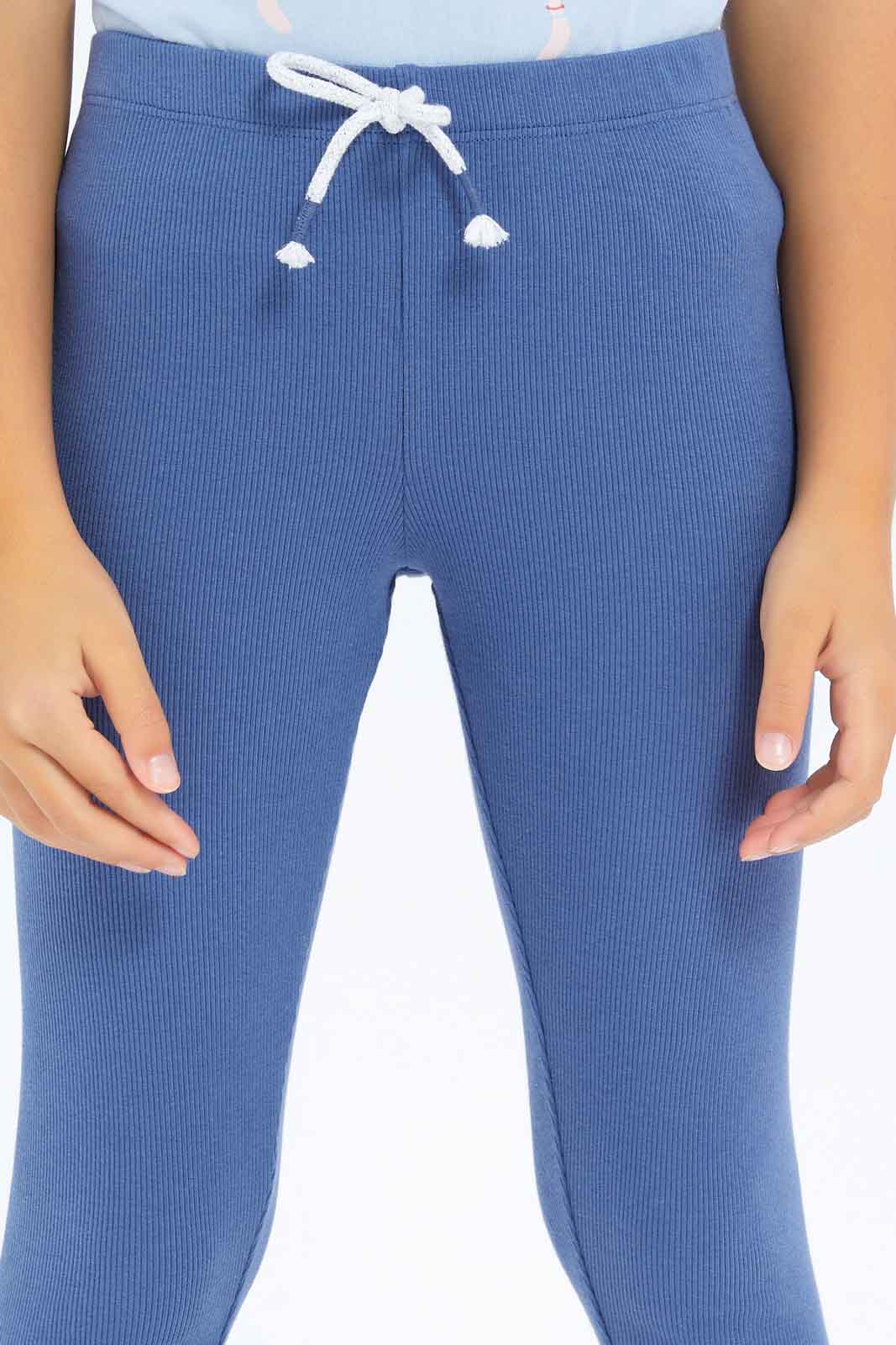 Redtag-Girls-Blue-Rib-Leggings-Category:Leggings,-Colour:Blue,-Deals:New-In,-Dept:Girls,-Filter:Girls-(2-to-8-Yrs),-GIR-Leggings,-New-In-GIR-APL,-Non-Sale,-S23A,-Section:Girls-(0-to-14Yrs),-TBL-Girls-2 to 8 Years