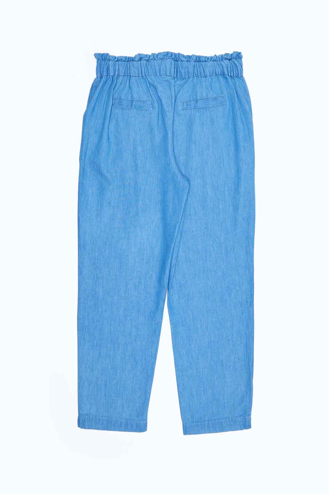 Redtag-Girls-Denim-Trouser-Ruffels-At-Waist---Lt.-Wash-Category:Trousers,-Colour:Light-Wash,-Deals:2-FOR-89,-Deals:New-In,-Dept:Girls,-Filter:Girls-(2-to-8-Yrs),-GIR-Trousers,-MQN,-New-In-GIR-APL,-Non-Sale,-S23B,-Section:Girls-(0-to-14Yrs)-Girls-2 to 8 Years