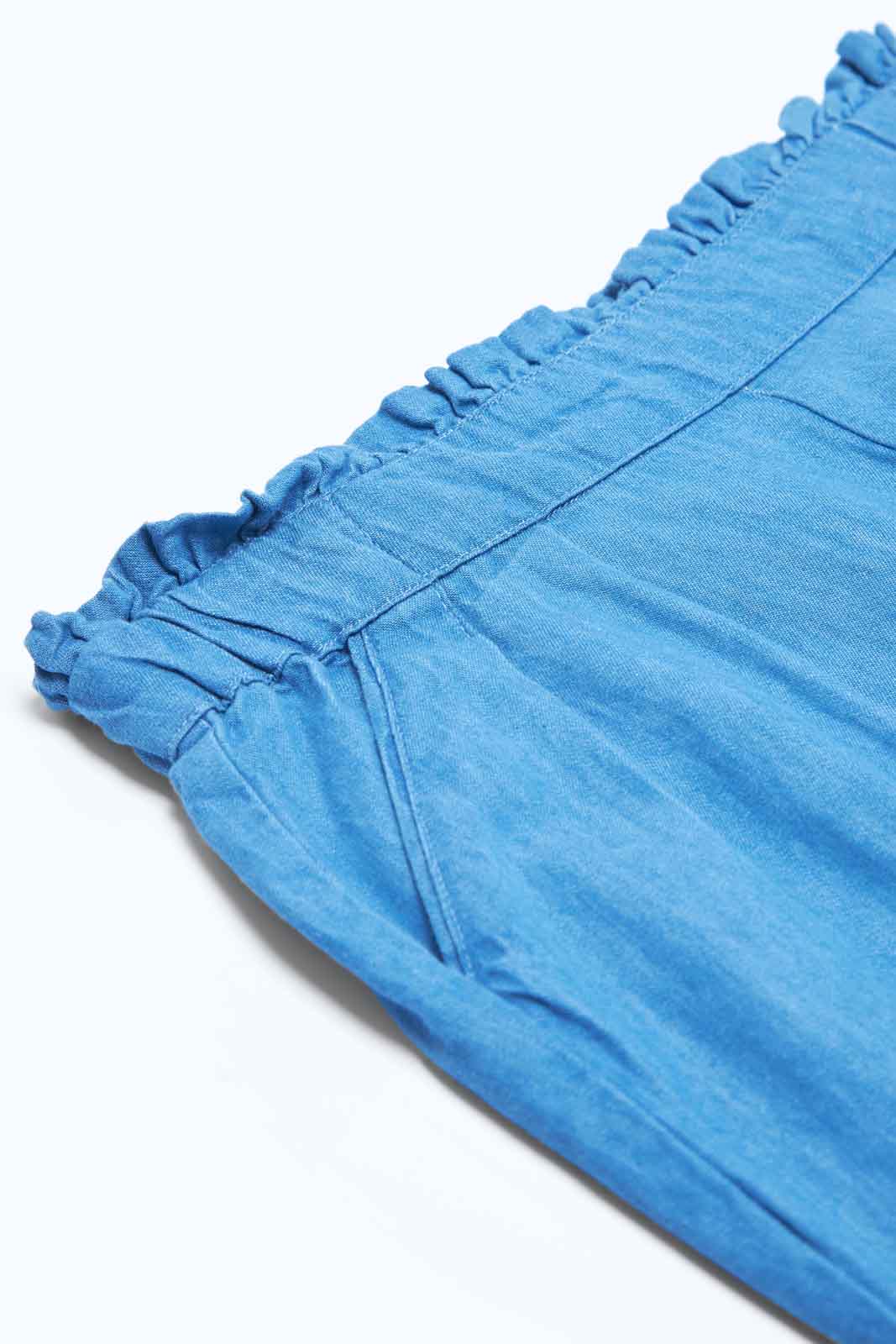 Redtag-Girls-Denim-Trouser-Ruffels-At-Waist---Lt.-Wash-Category:Trousers,-Colour:Light-Wash,-Deals:2-FOR-89,-Deals:New-In,-Dept:Girls,-Filter:Girls-(2-to-8-Yrs),-GIR-Trousers,-MQN,-New-In-GIR-APL,-Non-Sale,-S23B,-Section:Girls-(0-to-14Yrs)-Girls-2 to 8 Years