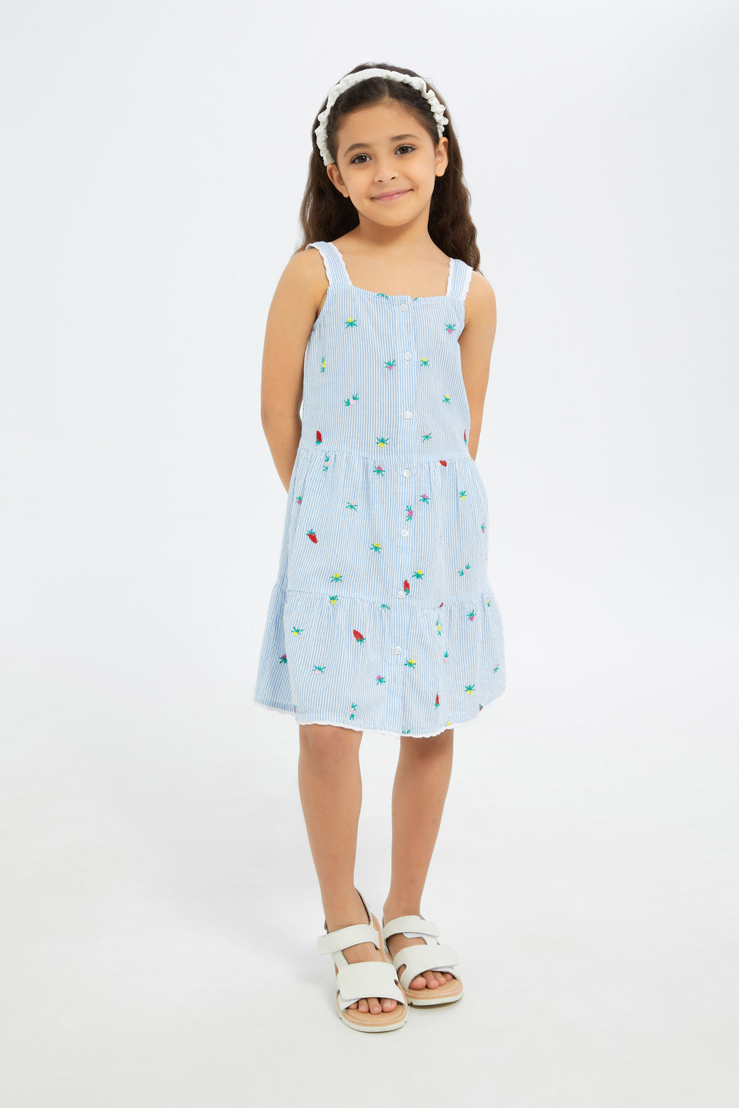 Redtag-Girls-Embroidered-Trapeze-Dress-Strappy-Category:Dresses,-Colour:Blue,-Deals:New-In,-Dept:Girls,-Filter:Girls-(2-to-8-Yrs),-GIR-Dresses,-H1:KWR,-H2:GIR,-H3:DRS,-H4:CAD,-New-In-GIR-APL,-Non-Sale,-S23B,-Season:S23B,-Section:Girls-(0-to-14Yrs)-Girls-2 to 8 Years