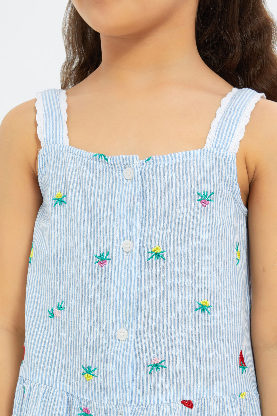 Redtag-Girls-Embroidered-Trapeze-Dress-Strappy-Category:Dresses,-Colour:Blue,-Deals:New-In,-Dept:Girls,-Filter:Girls-(2-to-8-Yrs),-GIR-Dresses,-H1:KWR,-H2:GIR,-H3:DRS,-H4:CAD,-New-In-GIR-APL,-Non-Sale,-S23B,-Season:S23B,-Section:Girls-(0-to-14Yrs)-Girls-2 to 8 Years