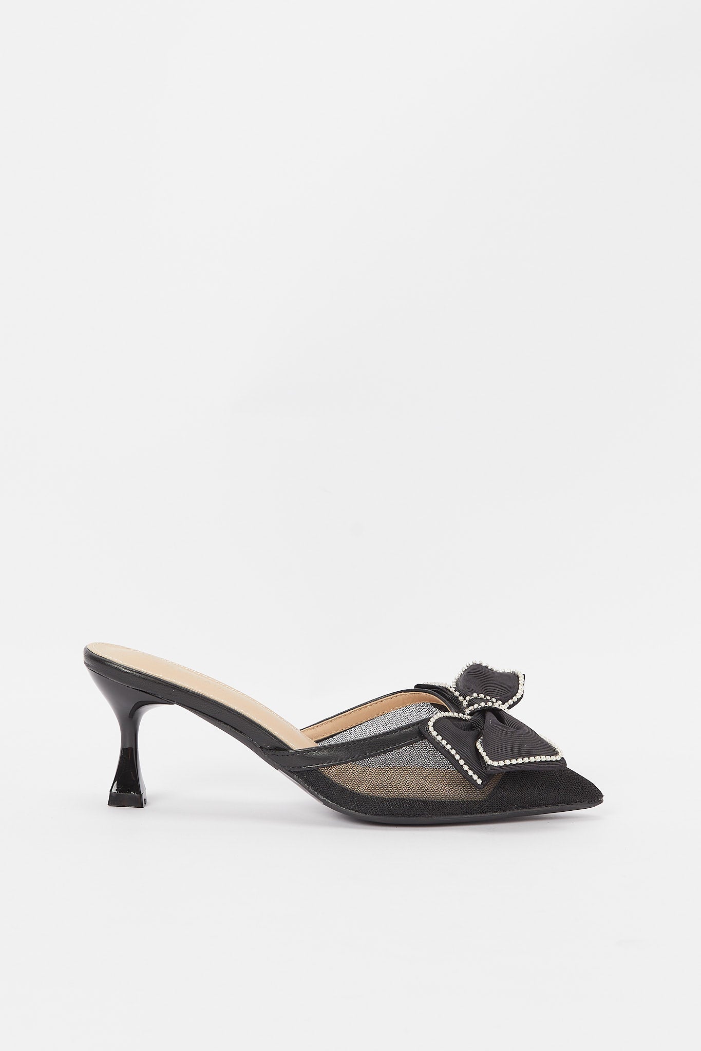 Redtag-Black-Bow-Trim-Mule-Category:Shoes,-Colour:Black,-Deals:New-In,-Filter:Women's-Footwear,-H1:FOO,-H2:LAD,-H3:SHO,-H4:FOS,-N/A,-New-In-Women-FOO,-Non-Sale,-Promo:RMD,-S23B,-Season:S23B,-Section:Women,-Women-Formal-Shoes-Women's-