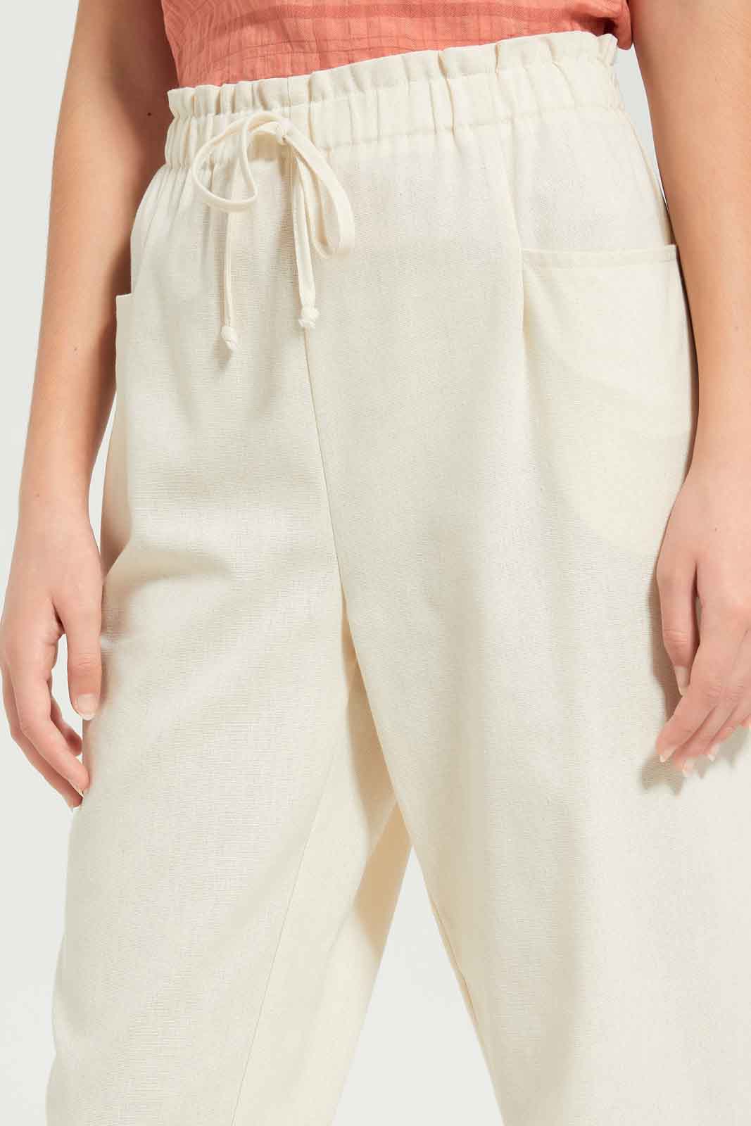 Redtag-Girls-Beige-Paper-Bag-Trouser-Category:Trousers,-Colour:Beige,-Deals:New-In,-Dept:Girls,-Filter:Senior-Girls-(8-to-14-Yrs),-GSR-Trousers,-New-In-GSR-APL,-Non-Sale,-S23B,-Section:Girls-(0-to-14Yrs)-Senior-Girls-9 to 14 Years