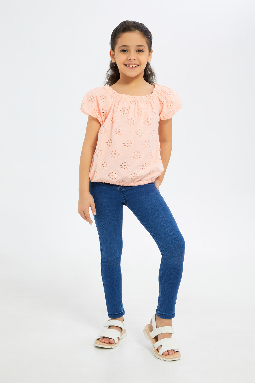 Redtag-Girls-Full-Anglaise-Blouse-Coral-Category:Blouses,-Colour:Apricot,-Deals:New-In,-Dept:Girls,-Filter:Girls-(2-to-8-Yrs),-GIR-Blouses,-H1:KWR,-H2:GIR,-H3:BLO,-H4:CBL,-New-In-GIR-APL,-Non-Sale,-S23B,-Season:S23B,-Section:Girls-(0-to-14Yrs)-Girls-2 to 8 Years