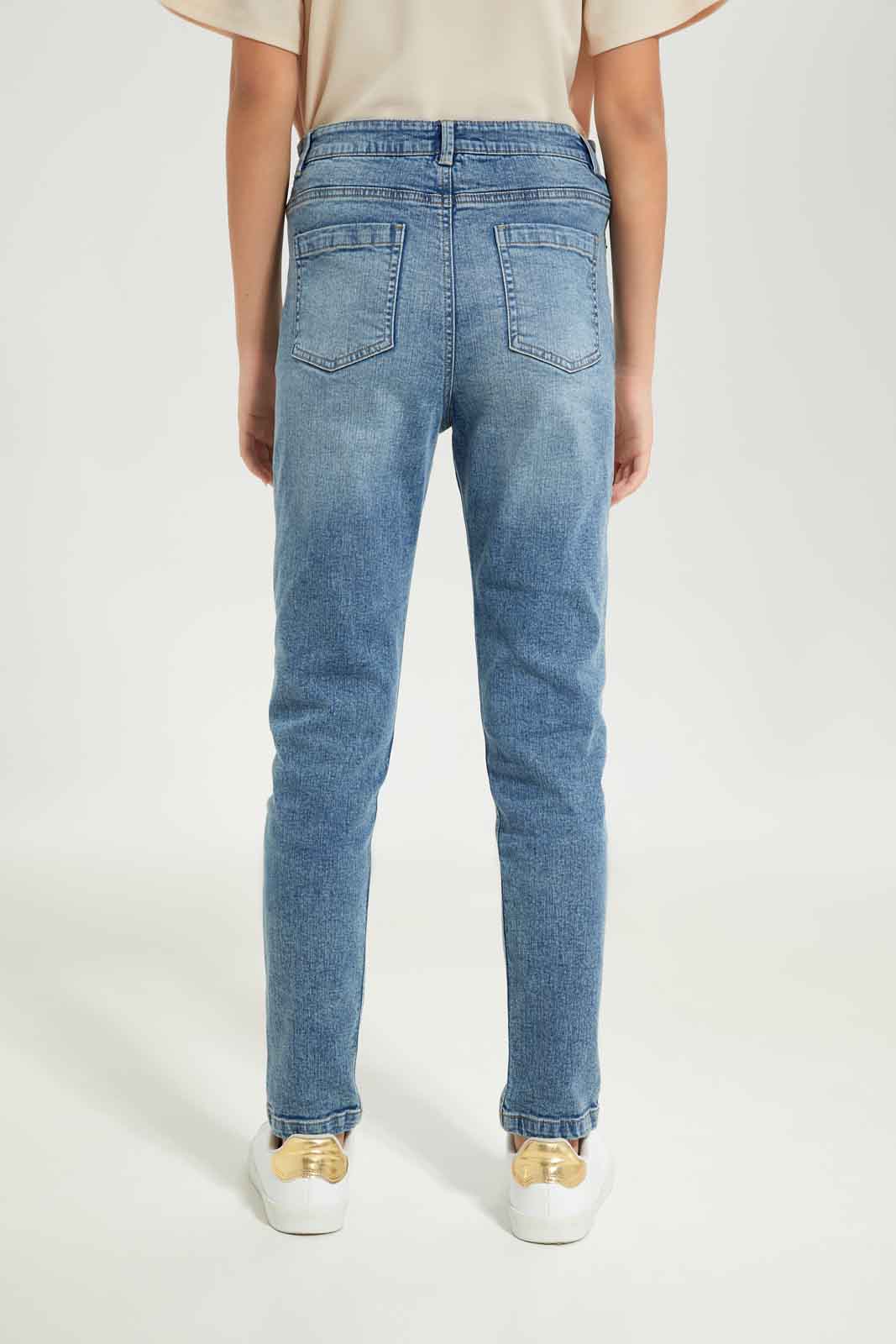 Redtag-Girls-Lt-Wash-Highwaist-Skinny-Category:Jeggings,-Colour:Light-Wash,-Deals:New-In,-Dept:Girls,-Filter:Senior-Girls-(8-to-14-Yrs),-FIT-WALL-(FTW),-GSR-Jeggings,-New-In-GSR-APL,-Non-Sale,-S23B,-Section:Girls-(0-to-14Yrs)-Senior-Girls-9 to 14 Years