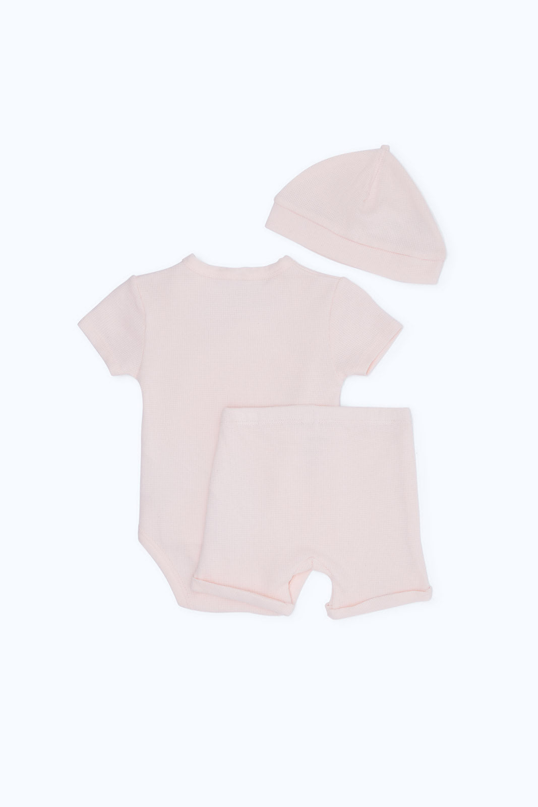 Redtag-Girls-3Pc-Waffle-Set-Girl-Pink-Category:Gift-Sets,-Colour:Assorted,-Deals:New-In,-Dept:New-Born,-Filter:Baby-(0-to-12-Mths),-H1:KWR,-H2:NBF,-H3:SET,-H4:GFS,-NBG-Gift-Sets,-New-In-NBG-APL,-Non-Sale,-S23B,-Season:S23B,-Section:Boys-(0-to-14Yrs)-Baby-0 to 12 Months