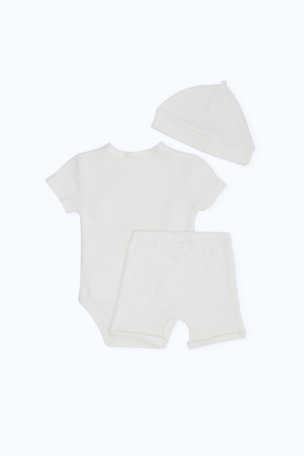 Redtag-Girls-3Pc-Waffle-Set-Neutral-Beige-Category:Gift-Sets,-Colour:Assorted,-Deals:New-In,-Dept:New-Born,-Filter:Baby-(0-to-12-Mths),-H1:KWR,-H2:NBF,-H3:SET,-H4:GFS,-NBG-Gift-Sets,-New-In-NBG-APL,-Non-Sale,-S23B,-Season:S23B,-Section:Boys-(0-to-14Yrs)-Baby-0 to 12 Months