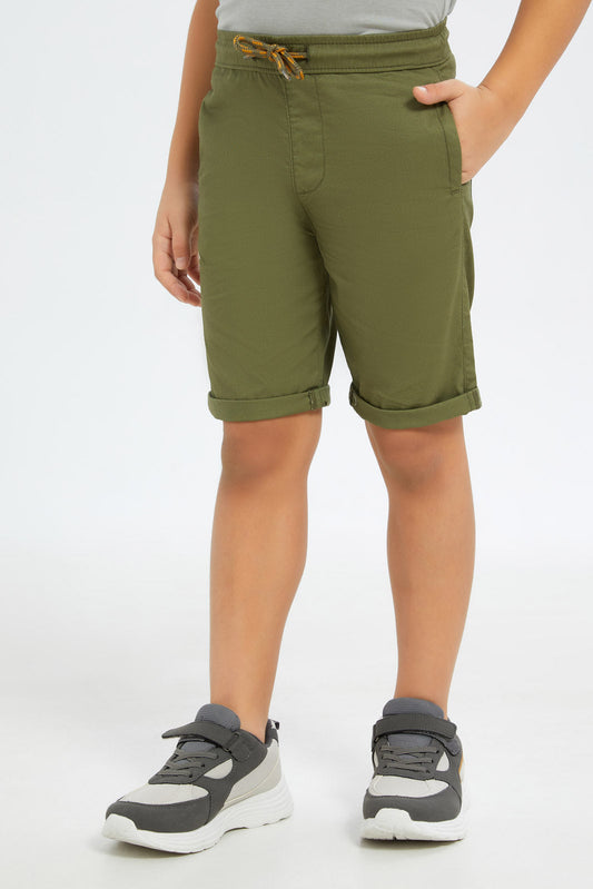 Redtag-Boys-Olive-Pullon-Shorts-BOY-Shorts,-Category:Shorts,-Colour:Green,-Deals:New-In,-Dept:Boys,-Filter:Boys-(2-to-8-Yrs),-H1:KWR,-H2:BOY,-H3:TRS,-H4:SRT,-New-In-BOY-APL,-Non-Sale,-S23B,-Season:S23B,-Section:Boys-(0-to-14Yrs),-VLM-Boys-2 to 8 Years