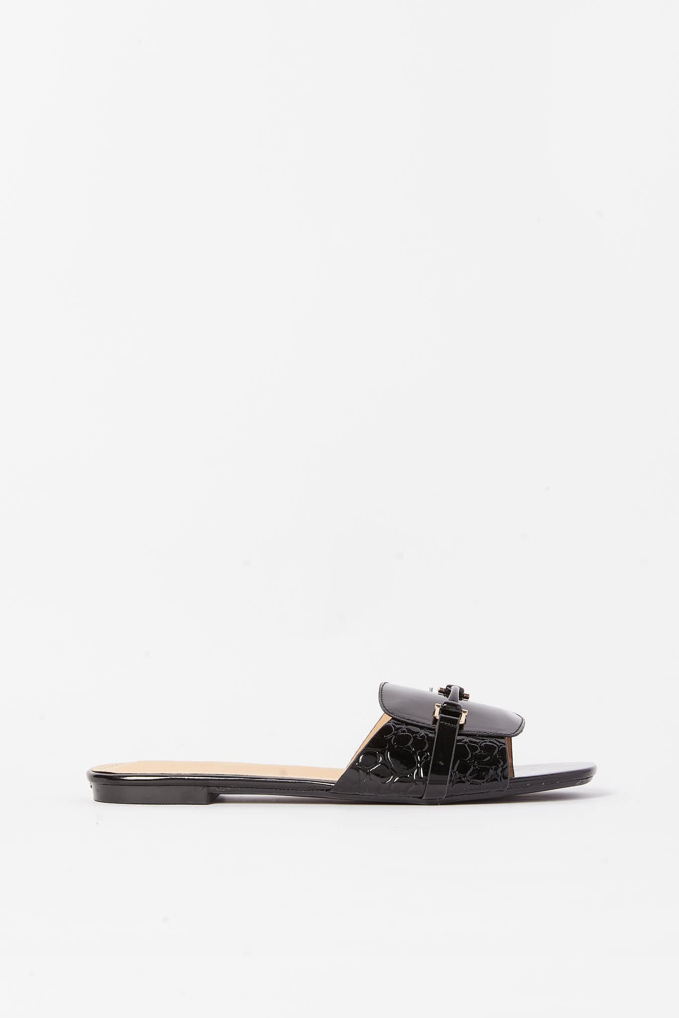 Redtag-Black-Patent-Mule-With-Trim-Category:Shoes,-Colour:Black,-Deals:New-In,-Filter:Women's-Footwear,-LEC-Sandals,-N/A,-New-In-Women-FOO,-Non-Sale,-S23A,-Section:Women-Women's-
