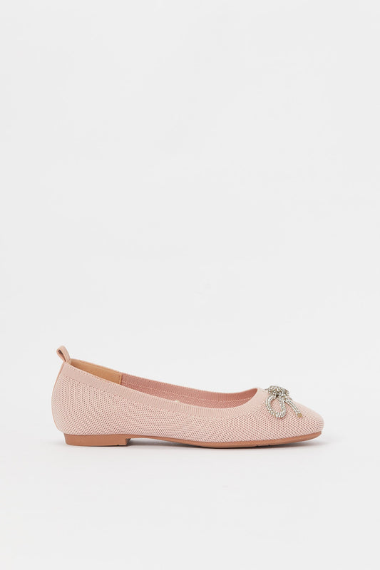 Redtag-Cerise-Pink-Knit-Ballerina-Category:Shoes,-Colour:Pink,-Deals:New-In,-Filter:Women's-Footwear,-H1:FOO,-H2:LAD,-H3:SHO,-H4:CAH,-N/A,-New-In-Women-FOO,-Non-Sale,-S23B,-Season:S23B,-Section:Women,-Women-Shoes-Women's-
