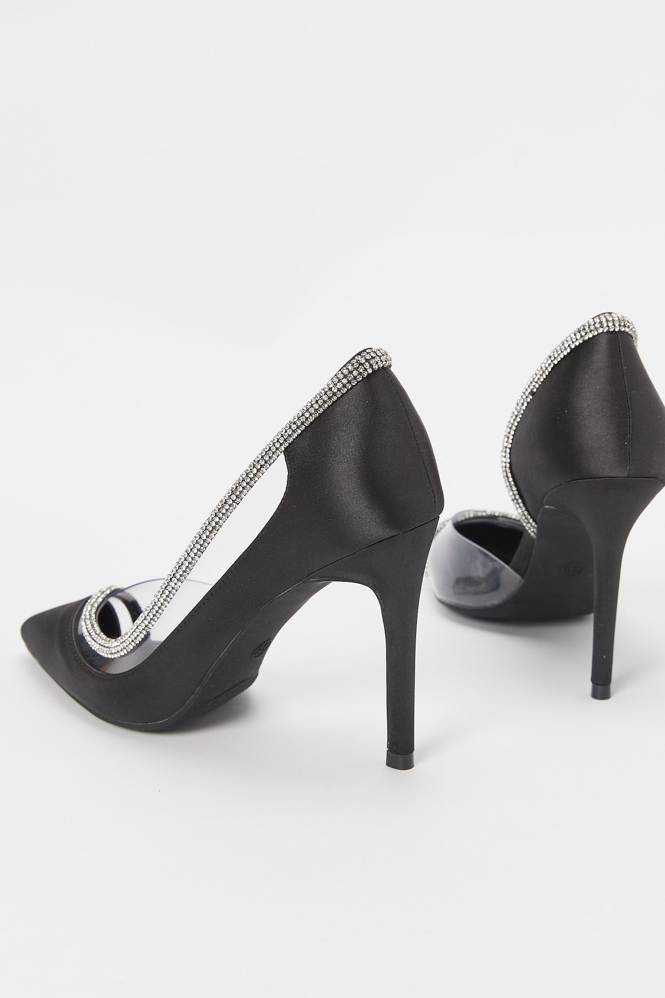 Redtag-Black-Court-With-Diamante-Trim-Category:Shoes,-Colour:Black,-Deals:New-In,-Filter:Women's-Footwear,-H1:FOO,-H2:LAD,-H3:SHO,-H4:FOS,-New-In-Women-FOO,-Non-Sale,-Promo:RMD,-RMD,-S23B,-Season:S23B,-Section:Women,-Women-Formal-Shoes-Women's-