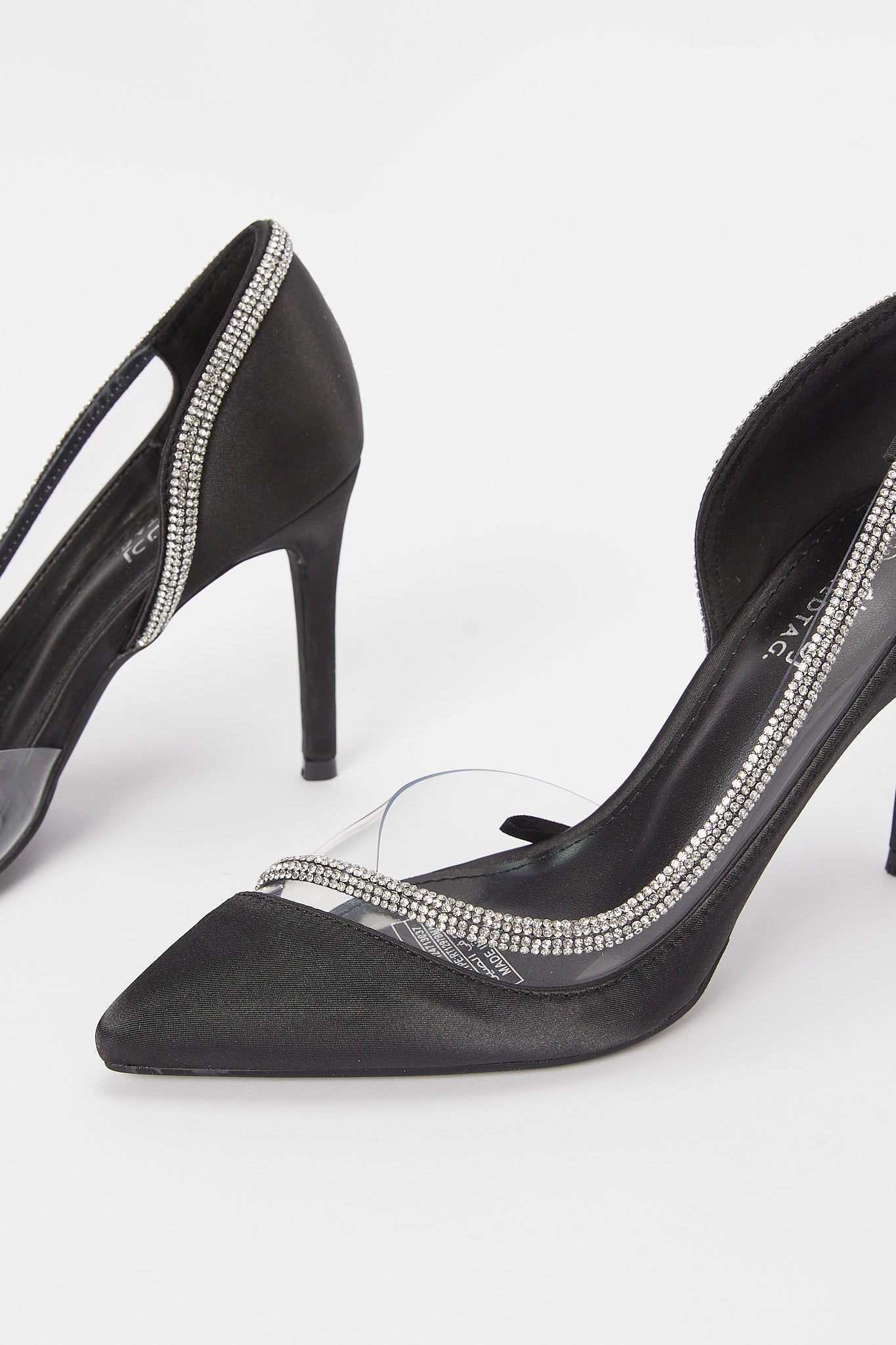 Redtag-Black-Court-With-Diamante-Trim-Category:Shoes,-Colour:Black,-Deals:New-In,-Filter:Women's-Footwear,-H1:FOO,-H2:LAD,-H3:SHO,-H4:FOS,-New-In-Women-FOO,-Non-Sale,-Promo:RMD,-RMD,-S23B,-Season:S23B,-Section:Women,-Women-Formal-Shoes-Women's-