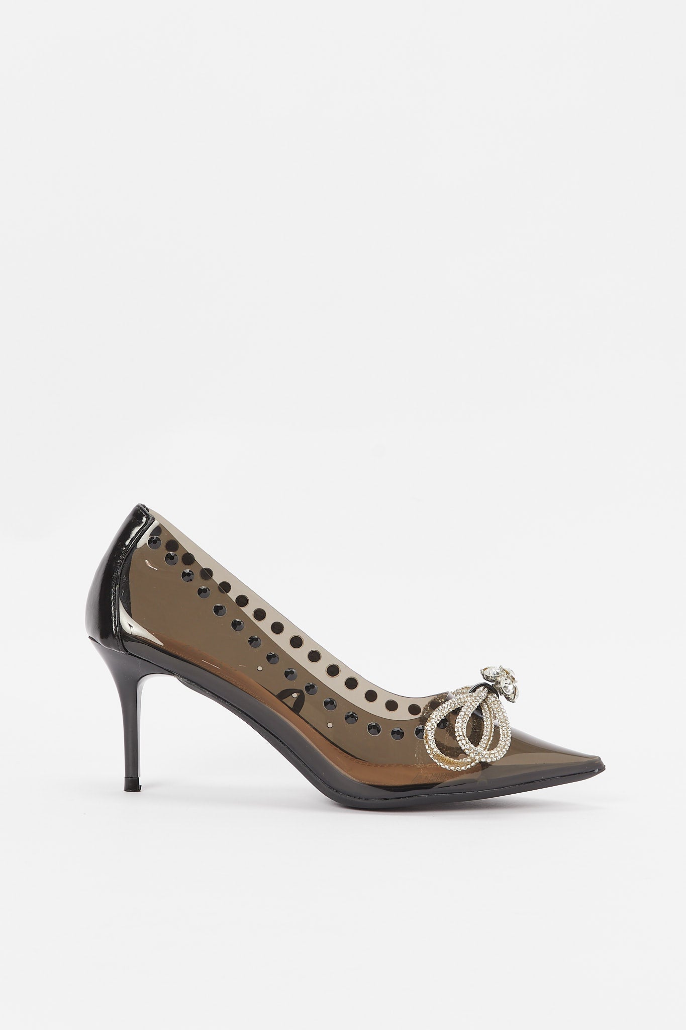 Redtag-Black-Vinyl-Embellished-Court-Category:Shoes,-Colour:Black,-Deals:New-In,-Filter:Women's-Footwear,-H1:FOO,-H2:LAD,-H3:SHO,-H4:FOS,-New-In-Women-FOO,-Non-Sale,-Promo:RMD,-RMD,-S23B,-Season:S23B,-Section:Women,-Women-Formal-Shoes-Women's-