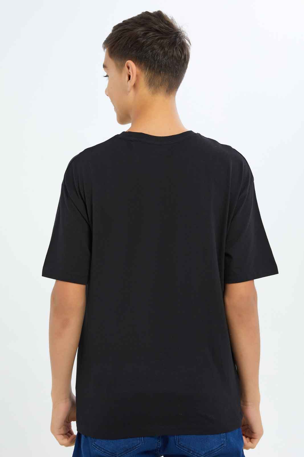 Redtag-Boys-Black-Oversize-Gaming-With-Gel-Tee-BSR-T-Shirts,-Category:T-Shirts,-Colour:Black,-Deals:New-In,-Filter:Senior-Boys-(8-to-14-Yrs),-New-In-BSR-APL,-Non-Sale,-S23B,-Section:Boys-(0-to-14Yrs)-Senior-Boys-9 to 14 Years