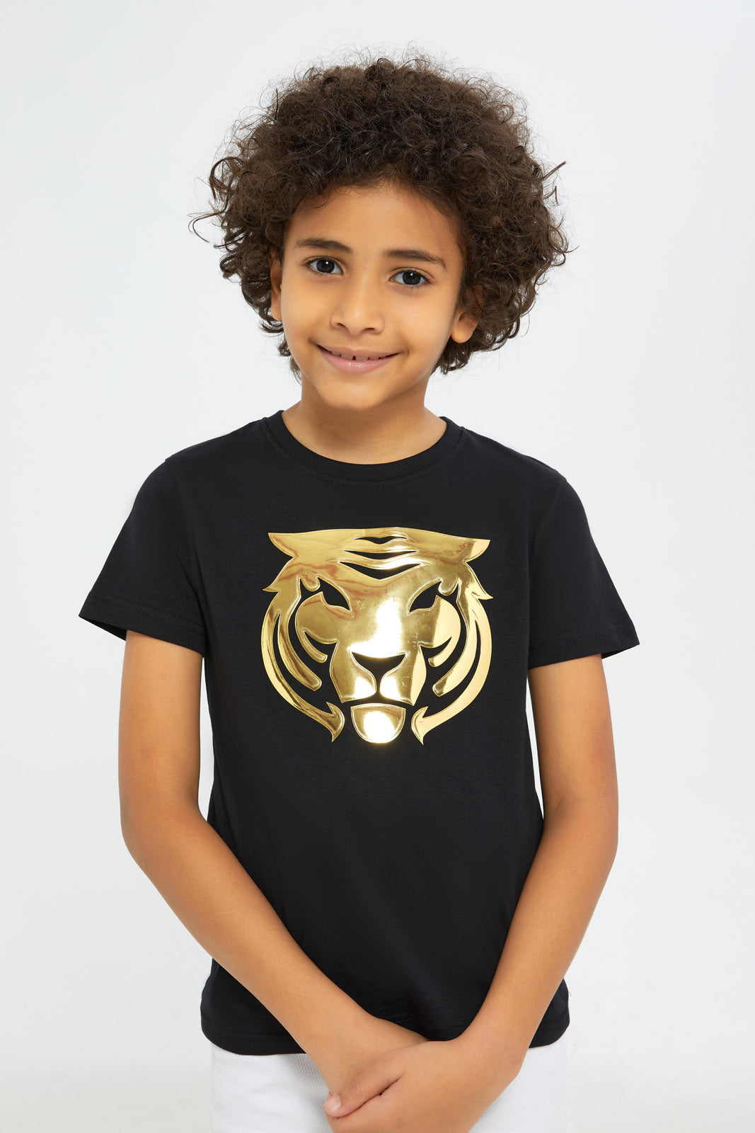 Redtag-Boys-Black-Tiger-Print-T-Shirt-BOY-T-Shirts,-Category:T-Shirts,-Colour:Black,-Deals:New-In,-Dept:Boys,-Filter:Boys-(2-to-8-Yrs),-H1:KWR,-H2:BOY,-H3:TSH,-H4:TSH,-New-In-BOY-APL,-Non-Sale,-RMD,-S23C,-Season:S23C,-Section:Boys-(0-to-14Yrs)-Boys-2 to 8 Years