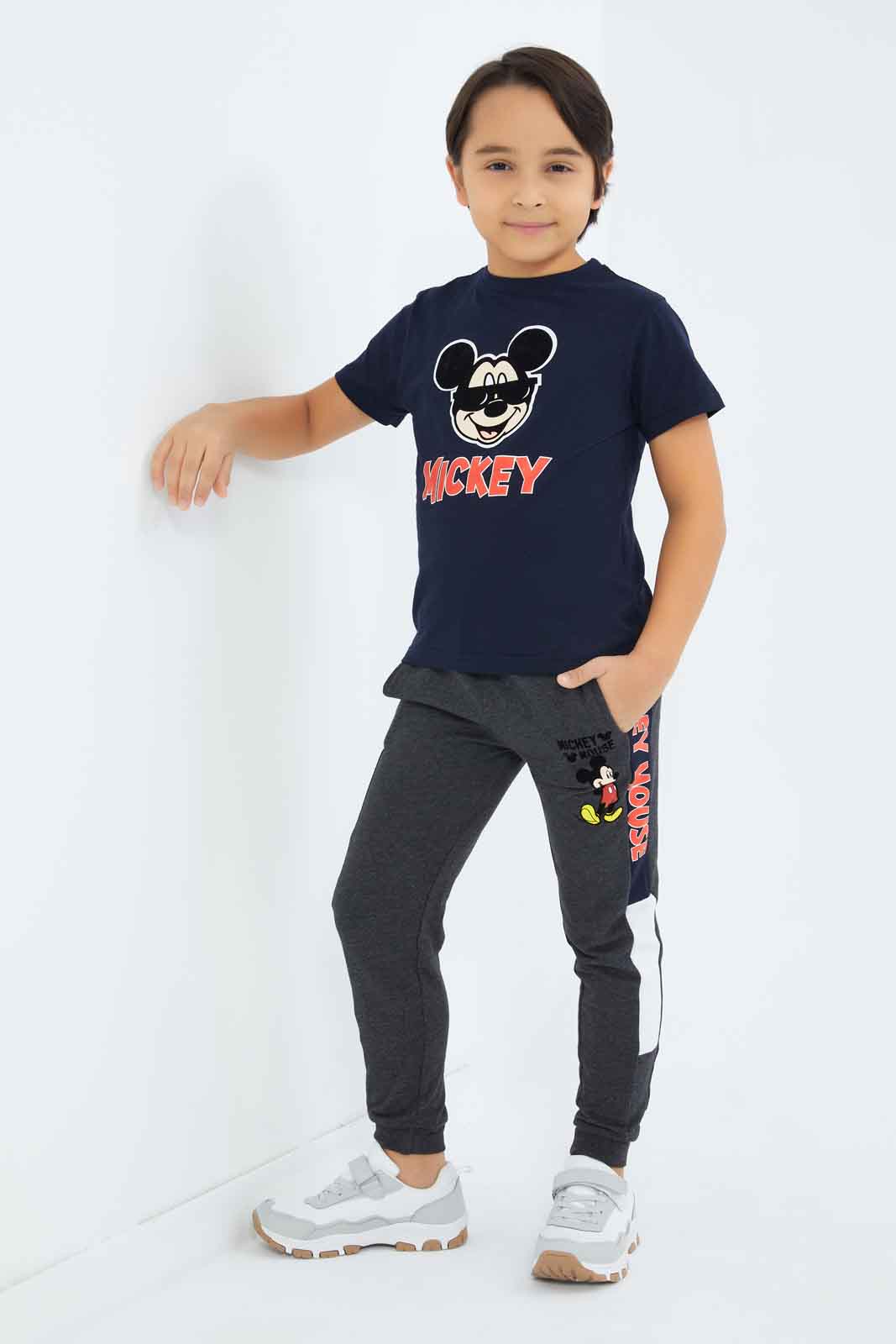 Redtag-Boys-Navy-Mickey-Mouse-Character-Short-Sleeve-T-Shirt-BOY-T-Shirts,-Category:T-Shirts,-CHA,-Colour:Navy,-Deals:New-In,-Dept:Boys,-Filter:Boys-(2-to-8-Yrs),-New-In-BOY-APL,-Non-Sale,-S23B,-Section:Boys-(0-to-14Yrs),-TBL-Boys-2 to 8 Years
