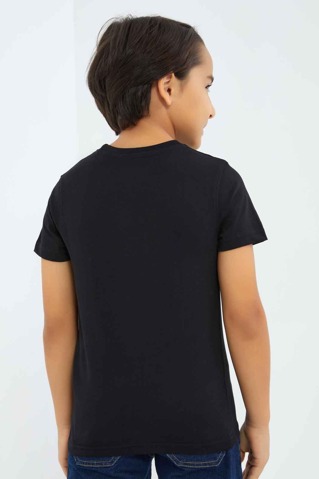 Redtag-Boys-Black-Spiderman-Character-Short-Sleeve-T-Shirt-BOY-T-Shirts,-Category:T-Shirts,-CHA,-Colour:Black,-Deals:New-In,-Dept:Boys,-Filter:Boys-(2-to-8-Yrs),-New-In-BOY-APL,-Non-Sale,-S23B,-Section:Boys-(0-to-14Yrs),-TBL-Boys-2 to 8 Years
