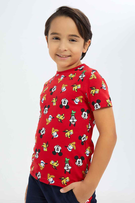 Redtag-Boys-Red-Mickey-Mouse-Character-Aop-Short-Sleeve-T-Shirt-BOY-T-Shirts,-Category:T-Shirts,-CHA,-Colour:Red,-Deals:New-In,-Dept:Boys,-Filter:Boys-(2-to-8-Yrs),-New-In-BOY-APL,-Non-Sale,-S23B,-Section:Boys-(0-to-14Yrs),-TBL-Boys-2 to 8 Years