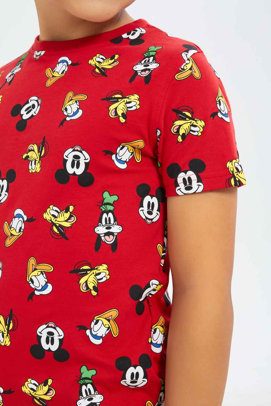 Redtag-Boys-Red-Mickey-Mouse-Character-Aop-Short-Sleeve-T-Shirt-BOY-T-Shirts,-Category:T-Shirts,-CHA,-Colour:Red,-Deals:New-In,-Dept:Boys,-Filter:Boys-(2-to-8-Yrs),-New-In-BOY-APL,-Non-Sale,-S23B,-Section:Boys-(0-to-14Yrs),-TBL-Boys-2 to 8 Years