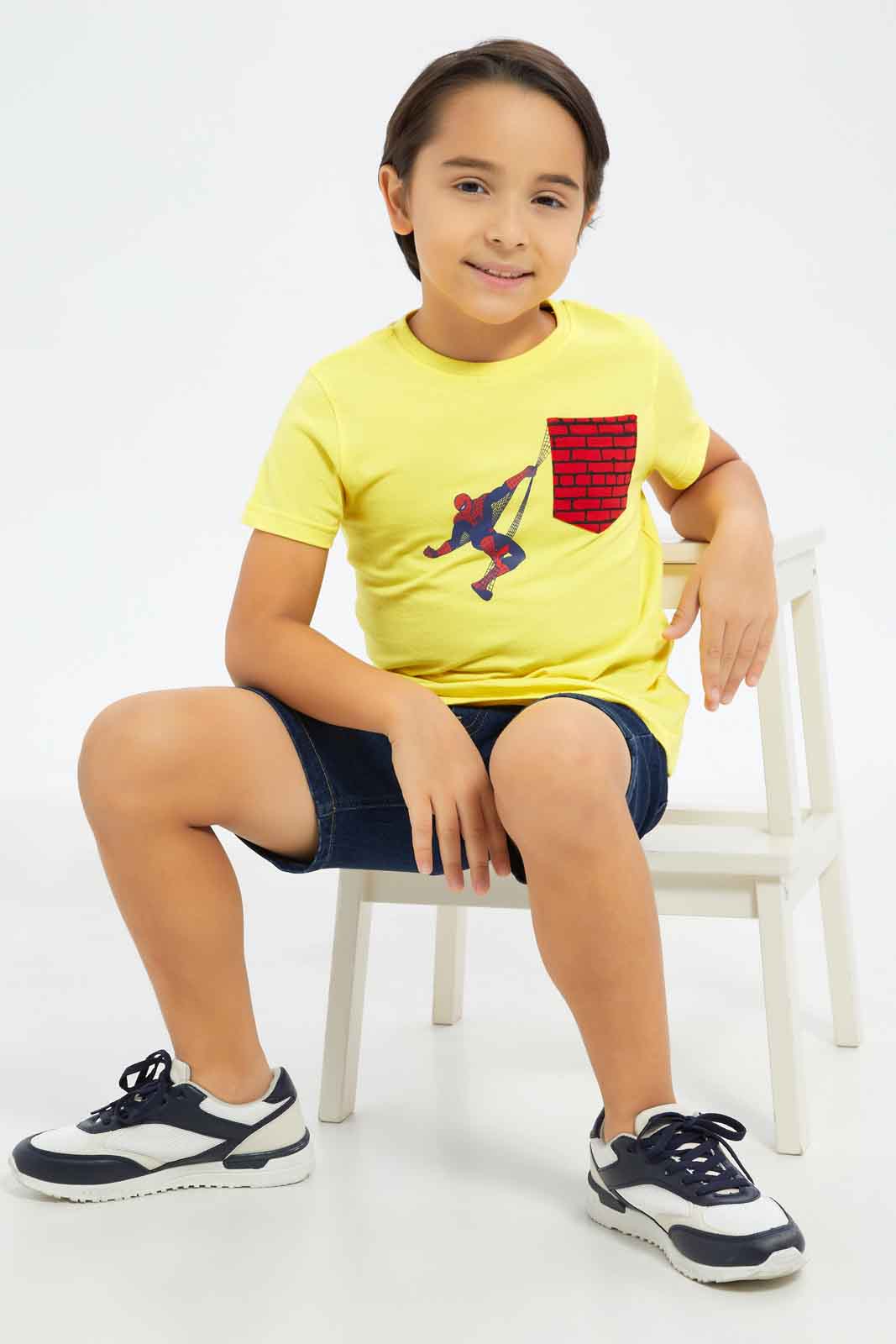 Redtag-Boys-Blue-Mickey-Mouse-Character-Pocket-T-Shirt-BOY-T-Shirts,-Category:T-Shirts,-CHA,-Colour:Blue,-Deals:New-In,-Dept:Boys,-Filter:Boys-(2-to-8-Yrs),-New-In-BOY-APL,-Non-Sale,-S23B,-Section:Boys-(0-to-14Yrs),-TBL-Boys-2 to 8 Years