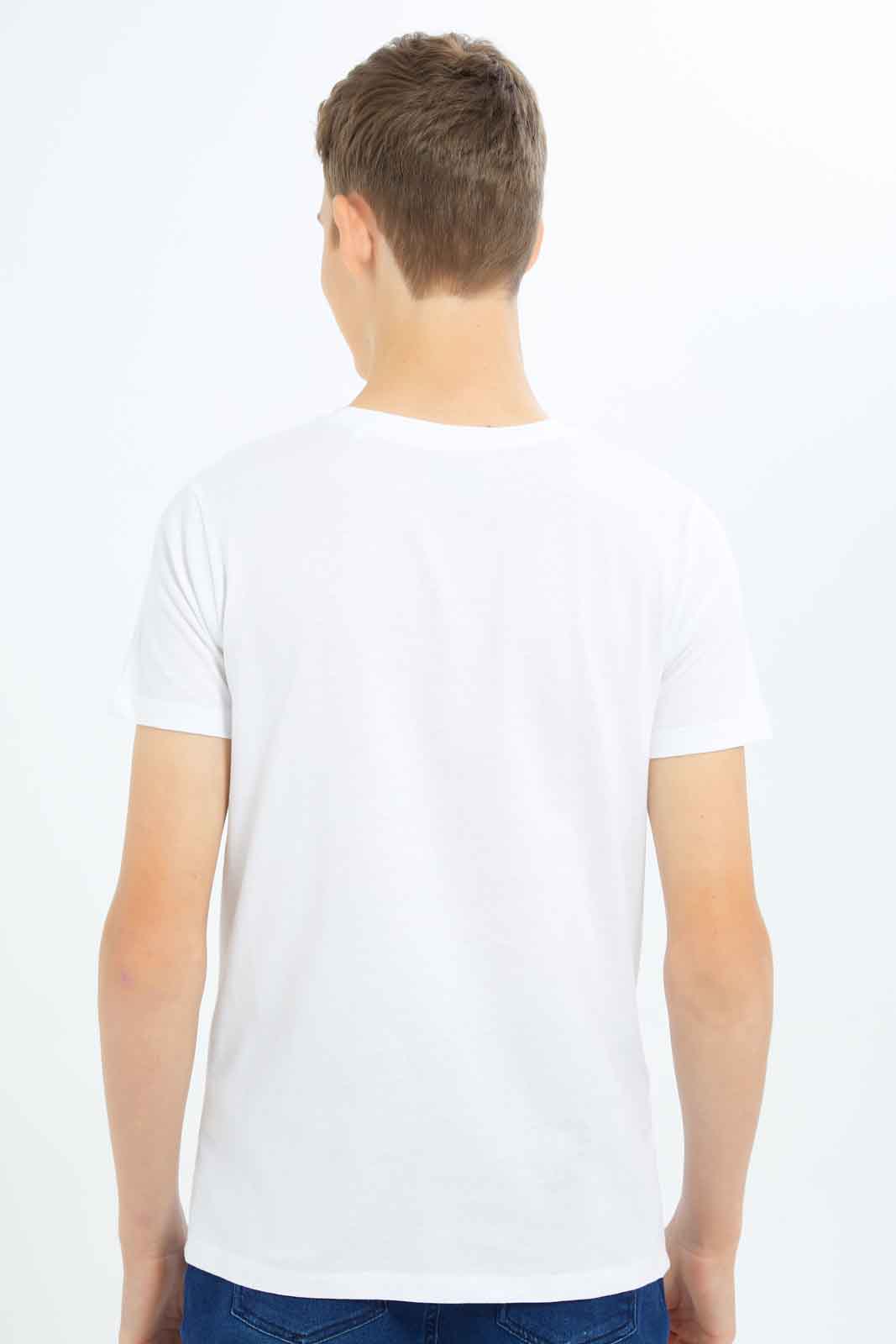 Redtag-Boys-White-Tiger-Face-Tee-BSR-T-Shirts,-Category:T-Shirts,-Colour:White,-Deals:New-In,-Dept:Boys,-Filter:Senior-Boys-(8-to-14-Yrs),-New-In-BSR-APL,-Non-Sale,-S23B,-Section:Boys-(0-to-14Yrs)-Senior-Boys-9 to 14 Years