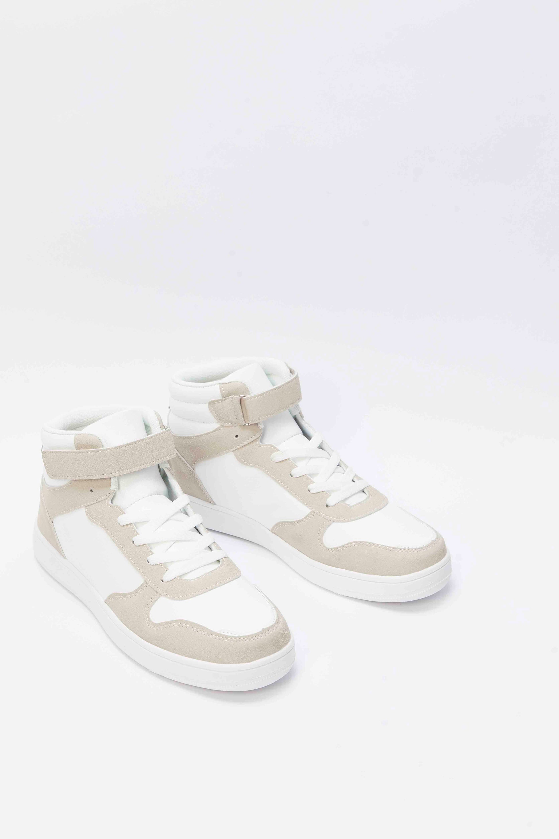 Redtag-White-And-Taipe-Hightop-Repeat-Category:Shoes,-Colour:White,-Deals:New-In,-Filter:Women's-Footwear,-N/A,-New-In-Women-FOO,-Non-Sale,-S23A,-Section:Women,-Women-Trainers-Women's-