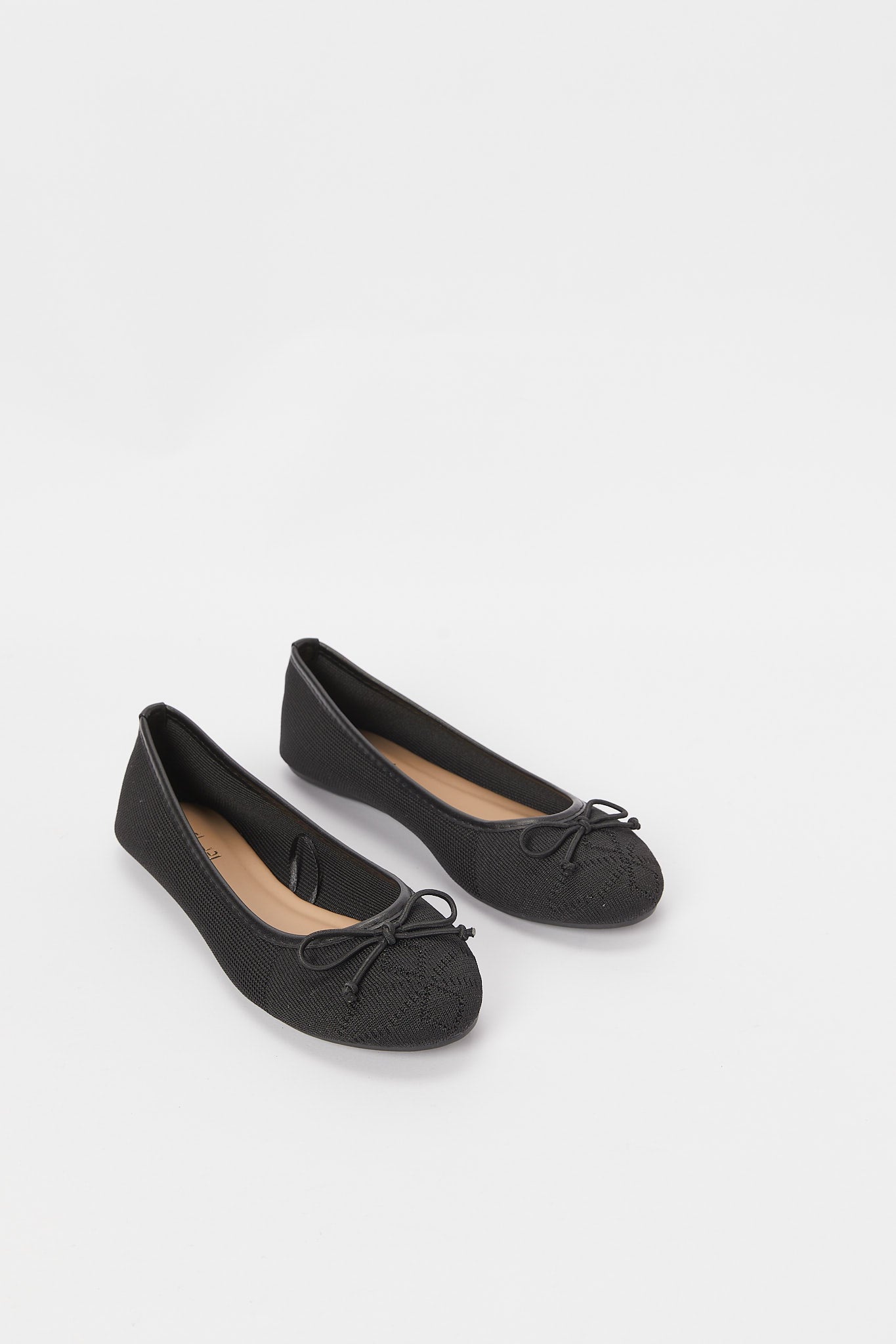 Redtag-Black-Knit-Bellerina-Category:Shoes,-Colour:Black,-Deals:New-In,-Filter:Women's-Footwear,-H1:FOO,-H2:LAD,-H3:SHO,-H4:CAH,-N/A,-New-In-Women-FOO,-Non-Sale,-S23B,-Season:S23B,-Section:Women,-Women-Shoes-Women's-