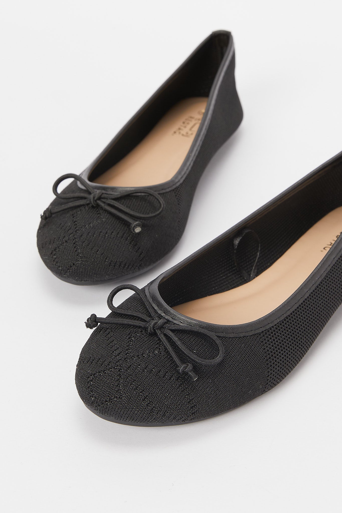 Redtag-Black-Knit-Bellerina-Category:Shoes,-Colour:Black,-Deals:New-In,-Filter:Women's-Footwear,-H1:FOO,-H2:LAD,-H3:SHO,-H4:CAH,-N/A,-New-In-Women-FOO,-Non-Sale,-S23B,-Season:S23B,-Section:Women,-Women-Shoes-Women's-