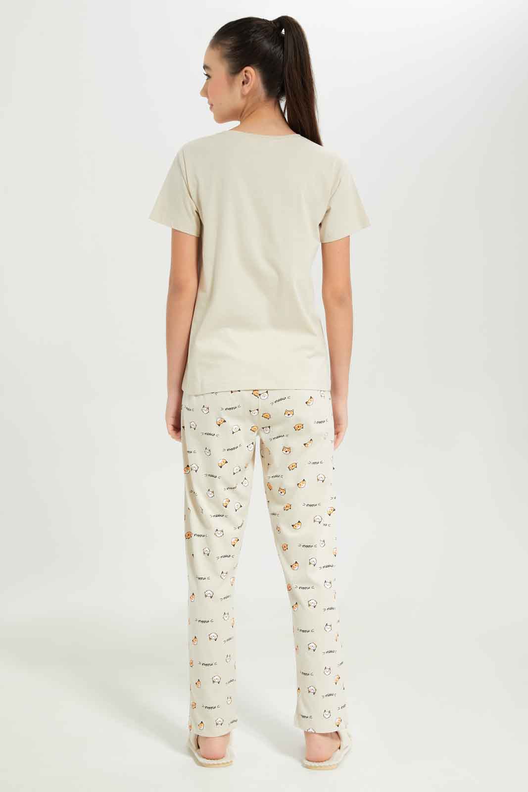 Redtag-Girls-Pajama-Sets--Long-Pants-Category:Pyjama-Sets,-Colour:Assorted,-Deals:New-In,-Dept:Girls,-Filter:Senior-Girls-(8-to-14-Yrs),-GSR-Pyjama-Sets,-New-In-GSR-APL,-Non-Sale,-S23B,-Section:Girls-(0-to-14Yrs)-Senior-Girls-9 to 14 Years
