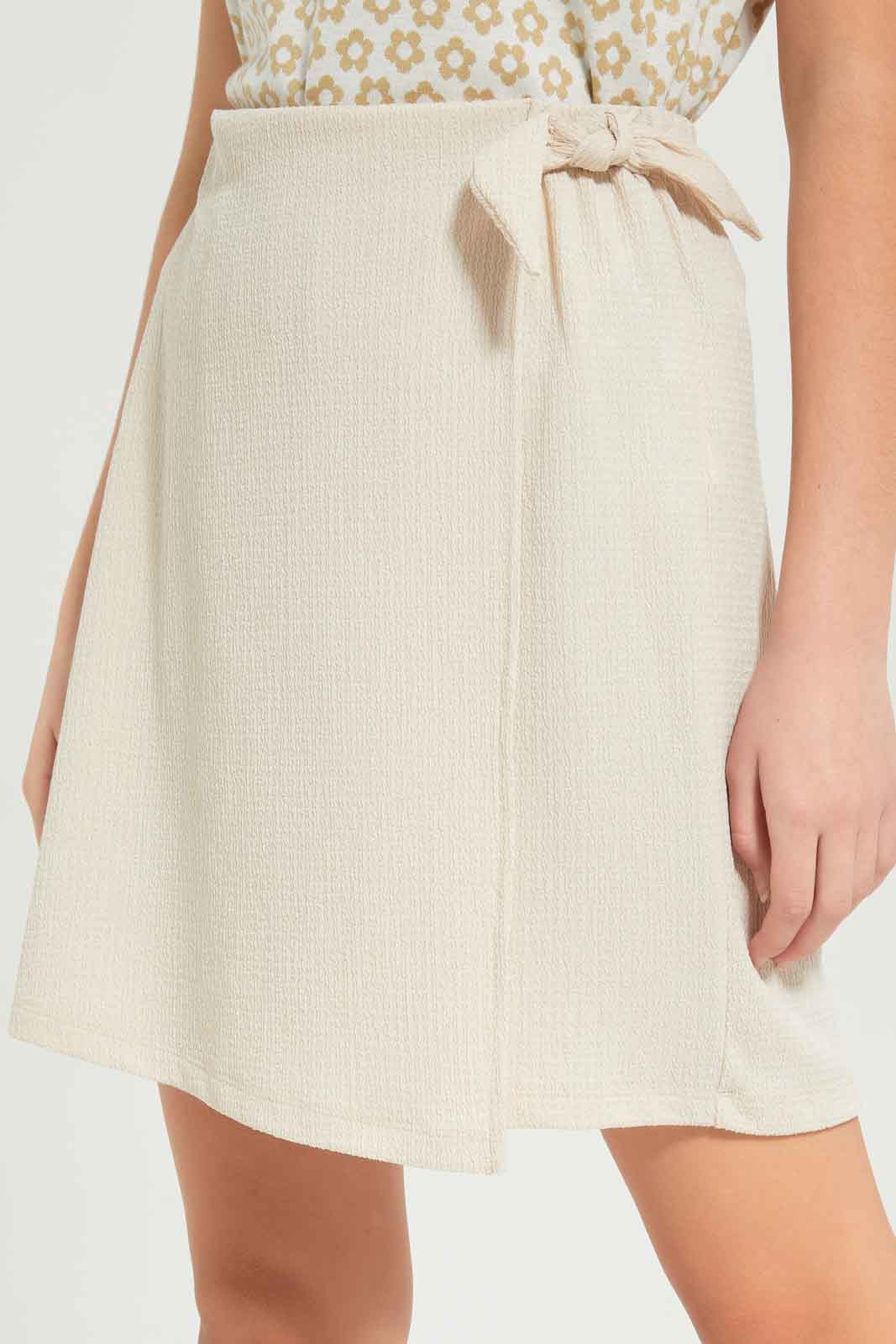 Redtag-Girls-Beige-Skort-Category:Skirts,-Colour:Beige,-Deals:New-In,-Dept:Girls,-Filter:Senior-Girls-(8-to-14-Yrs),-GSR-Skirts,-New-In-GSR-APL,-Non-Sale,-S23B,-Section:Girls-(0-to-14Yrs)-Senior-Girls-9 to 14 Years