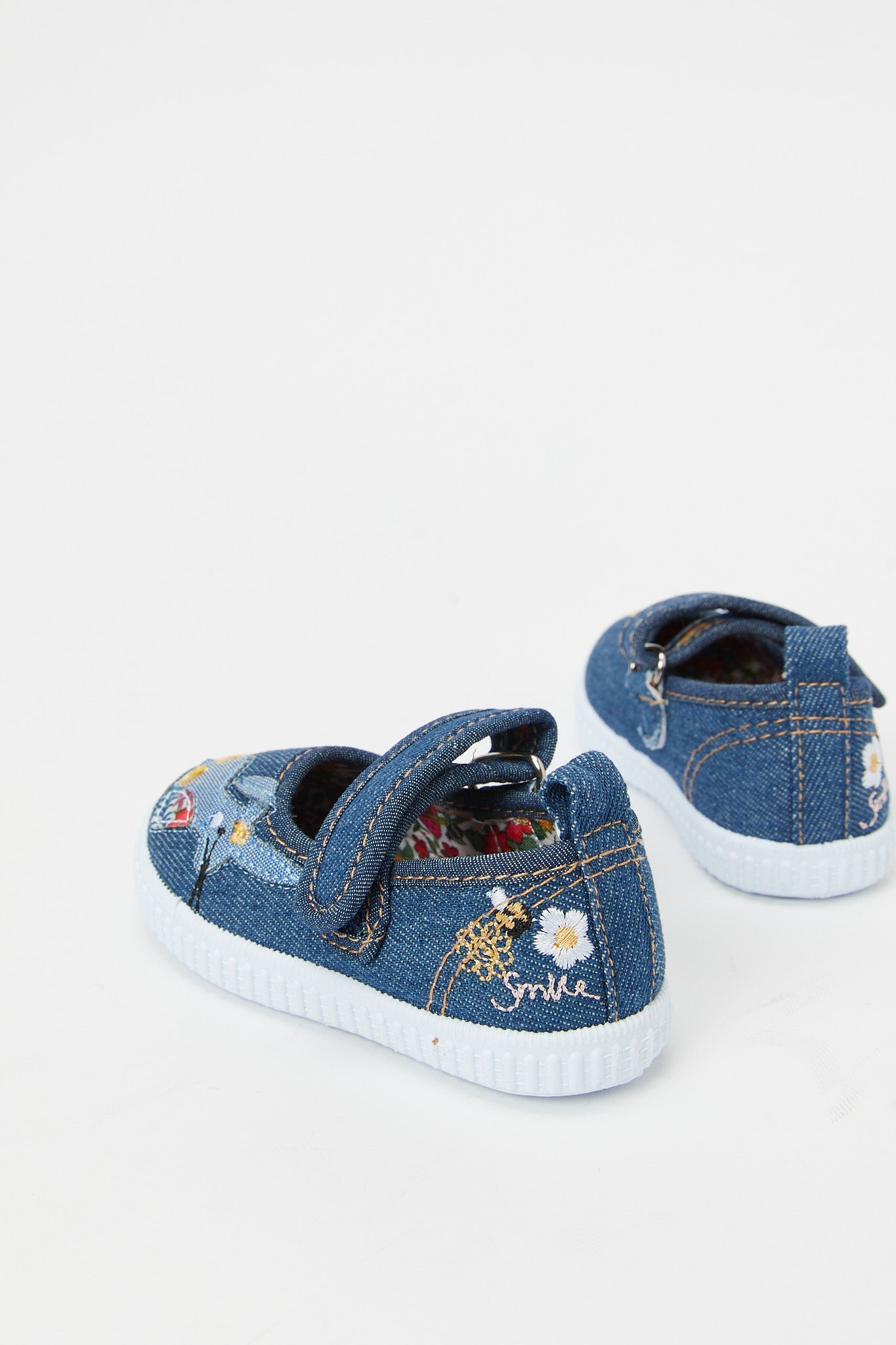 Redtag-Denim-Bunny-Trim-Pump-Category:Shoes,-Colour:Denim,-Deals:New-In,-Filter:Girls-Footwear-(1-to-3-Yrs),-H1:FOO,-H2:ING,-H3:TRN,-H4:CLT,-ING-Trainers,-N/A,-New-In-ING-FOO,-Non-Sale,-S23B,-Season:S23B,-Section:Girls-(0-to-14Yrs)-Infant-Girls-1 to 3 Years