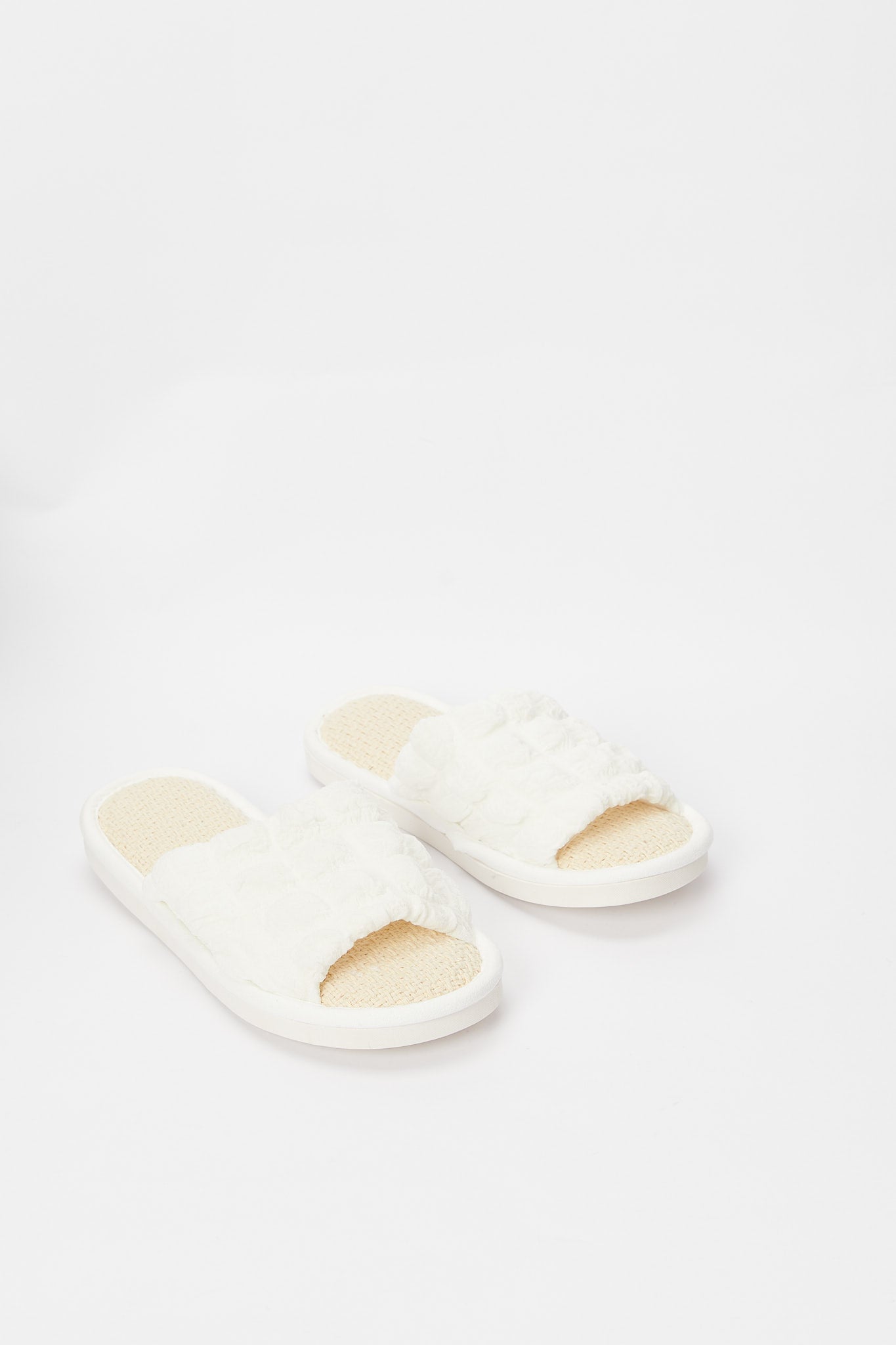 Redtag-Ivory-Waffle-Slipper-Category:Shoes,-Colour:Ivory,-Deals:New-In,-Filter:Women's-Footwear,-H1:FOO,-H2:LAD,-H3:SLI,-H4:SLI,-N/A,-New-In-Women-FOO,-Non-Sale,-S23B,-Season:S23B,-Section:Women,-Women-Slippers-Women's-