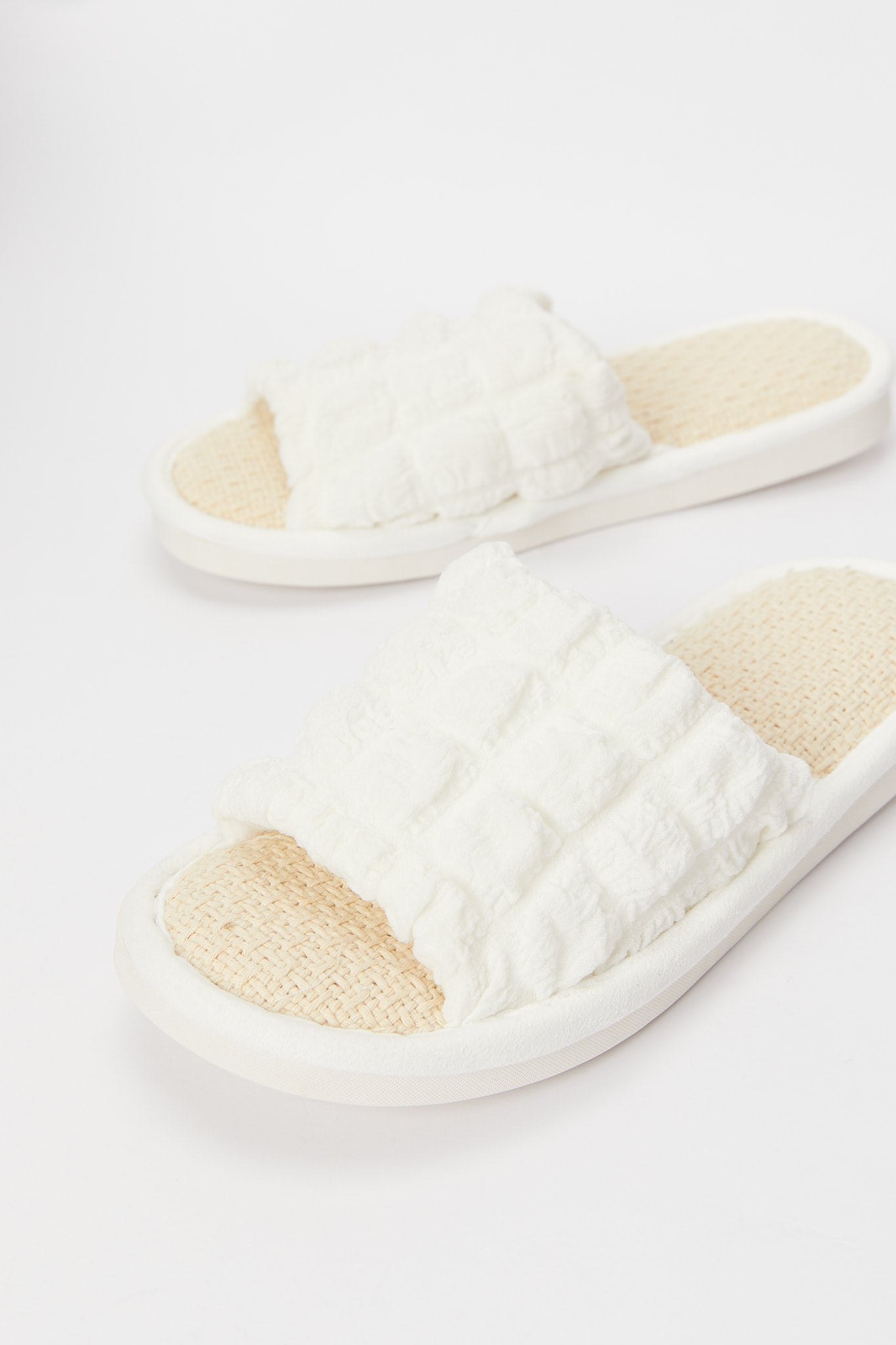 Redtag-Ivory-Waffle-Slipper-Category:Shoes,-Colour:Ivory,-Deals:New-In,-Filter:Women's-Footwear,-H1:FOO,-H2:LAD,-H3:SLI,-H4:SLI,-N/A,-New-In-Women-FOO,-Non-Sale,-S23B,-Season:S23B,-Section:Women,-Women-Slippers-Women's-