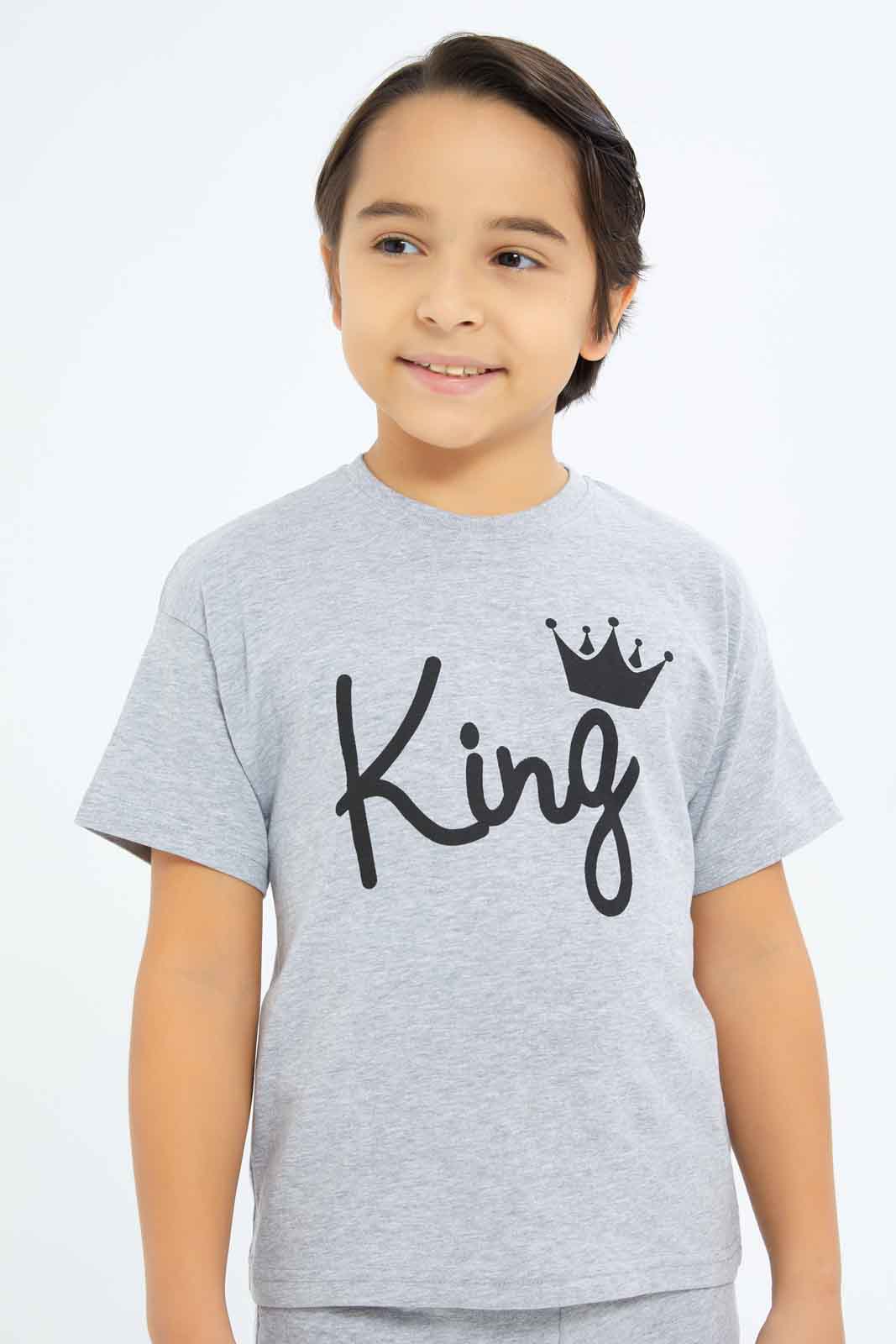 Redtag-Boys-Grey-Over-Size-T-Shirt-And-Short-Set-BOY-Sets,-Category:Sets,-Colour:Grey,-Deals:New-In,-Dept:Boys,-Filter:Boys-(2-to-8-Yrs),-New-In-BOY-APL,-Non-Sale,-S23B,-Section:Boys-(0-to-14Yrs)-Boys-2 to 8 Years