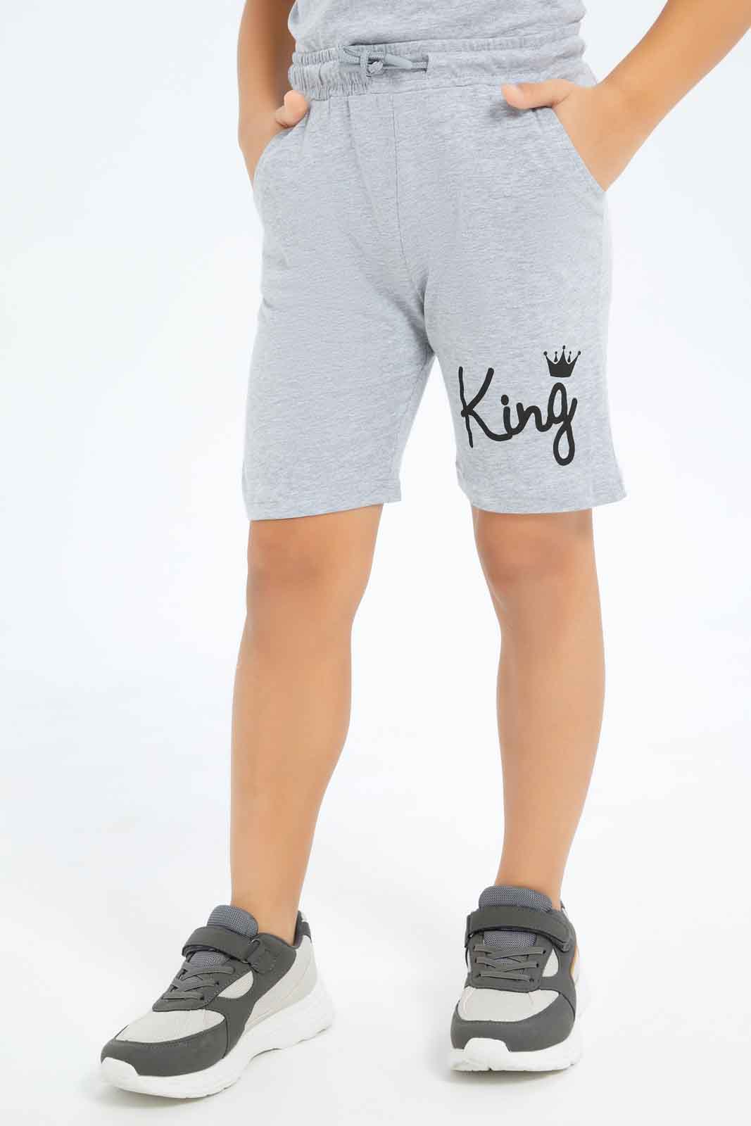 Redtag-Boys-Grey-Over-Size-T-Shirt-And-Short-Set-BOY-Sets,-Category:Sets,-Colour:Grey,-Deals:New-In,-Dept:Boys,-Filter:Boys-(2-to-8-Yrs),-New-In-BOY-APL,-Non-Sale,-S23B,-Section:Boys-(0-to-14Yrs)-Boys-2 to 8 Years