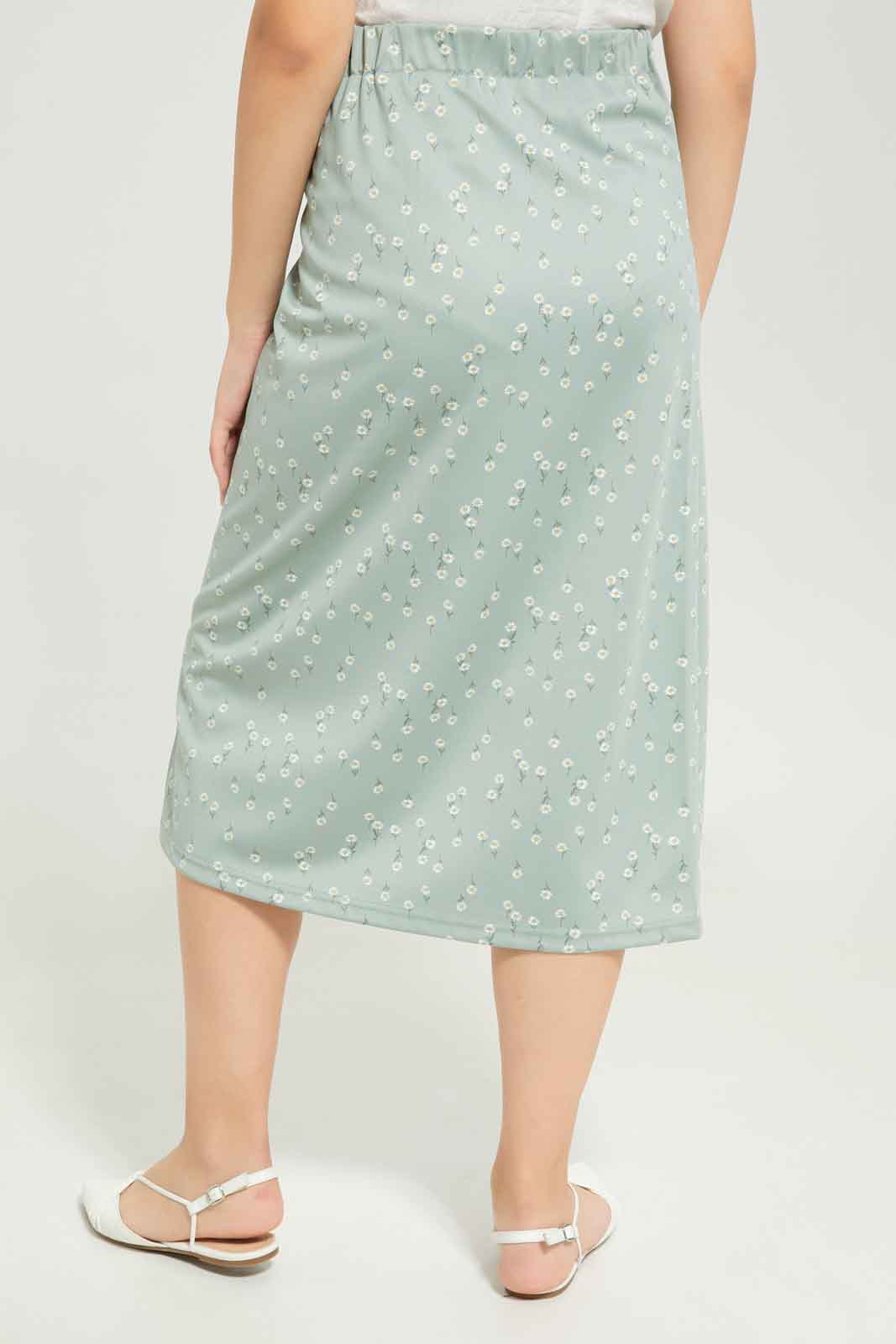 Redtag-Girls-Mint-Print-Long-Skirts-Category:Skirts,-Colour:Assorted,-Deals:New-In,-Dept:Girls,-Filter:Senior-Girls-(8-to-14-Yrs),-GSR-Skirts,-New-In-GSR-APL,-Non-Sale,-S23B,-Section:Girls-(0-to-14Yrs)-Senior-Girls-9 to 14 Years