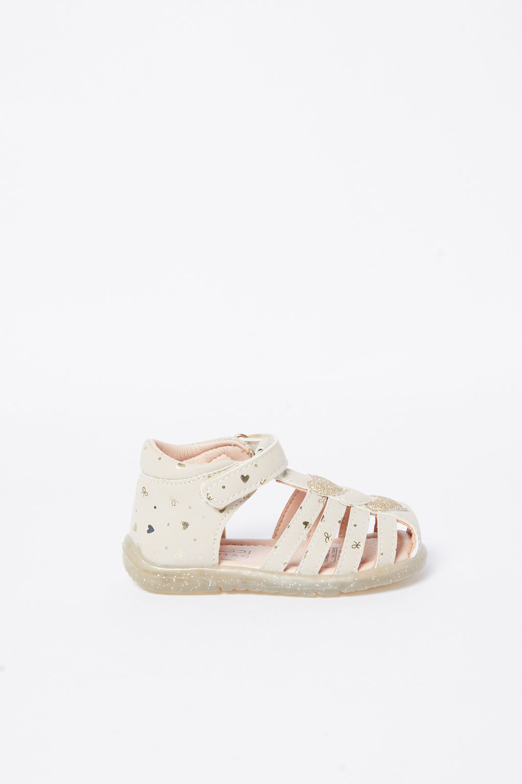 Redtag-Pink-Heart-Trim-Ballerina-Category:Shoes,-Colour:Pink,-Deals:New-In,-Filter:Girls-Footwear-(1-to-3-Yrs),-ING-Shoes,-N/A,-New-In-ING-FOO,-Non-Sale,-S23B,-Section:Girls-(0-to-14Yrs)-Infant-Girls-1 to 3 Years