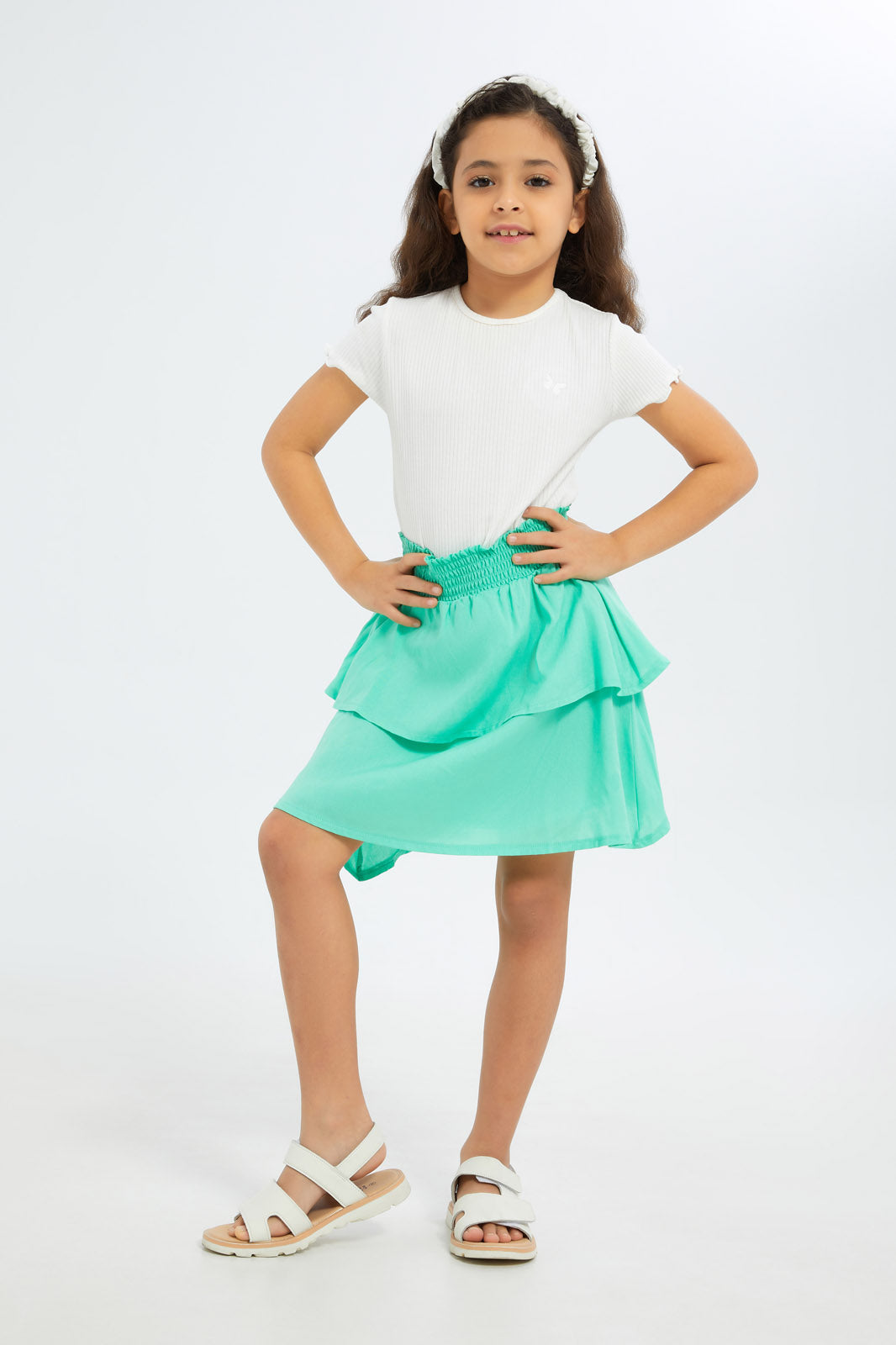 Redtag-Girls-Wrap-Skirt---Black-Category:Skirts,-Colour:Black,-Deals:2-FOR-89,-Deals:New-In,-Dept:Girls,-Filter:Girls-(2-to-8-Yrs),-GIR-Skirts,-H1:KWR,-H2:GIR,-H3:SKT,-H4:CAK,-New-In-GIR-APL,-Non-Sale,-S23B,-Season:S23B,-Section:Girls-(0-to-14Yrs)-Girls-2 to 8 Years