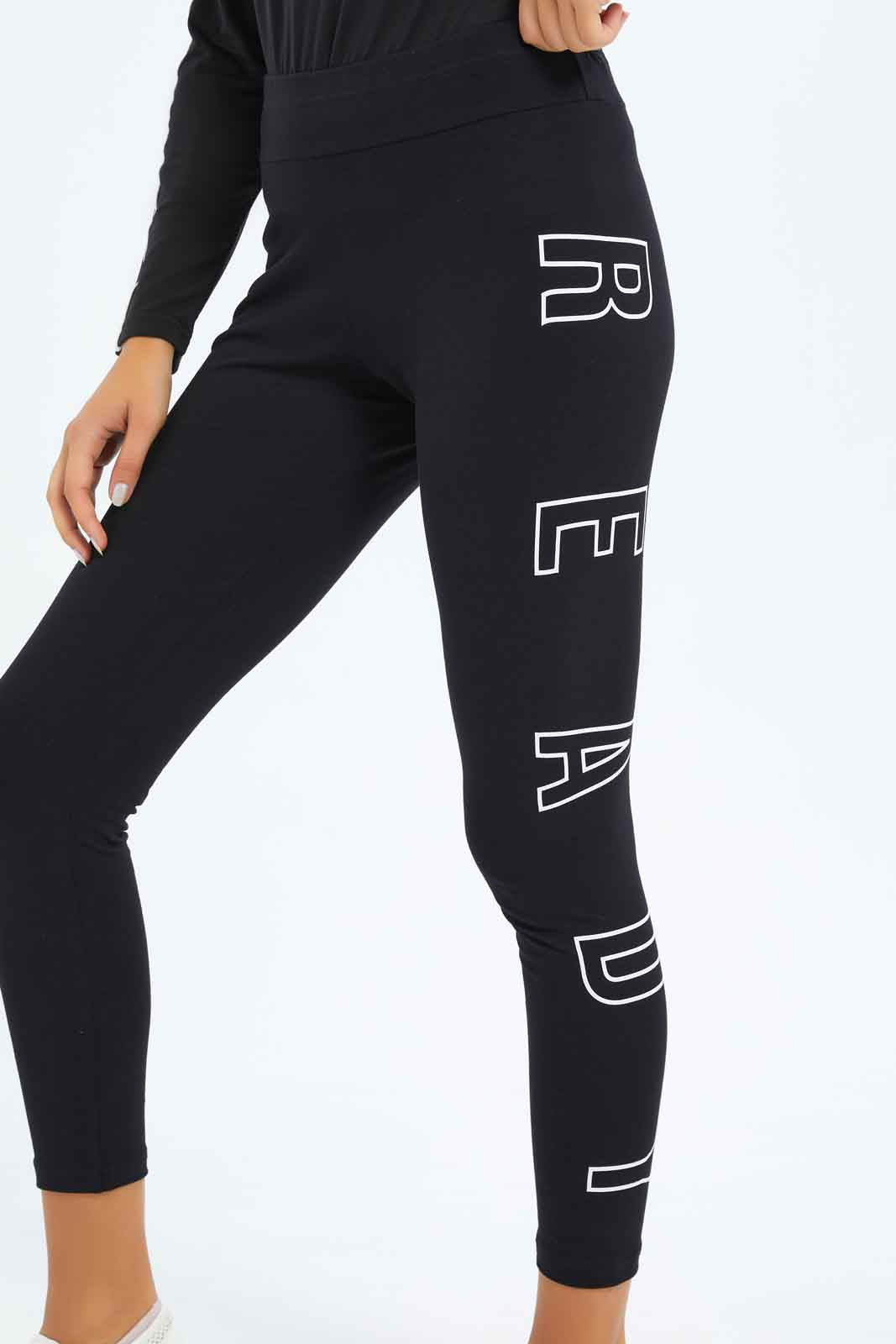Redtag-Women-Black-Printed-Skinny-Active-Capri-Category:Shorts,-Colour:Black,-Deals:New-In,-Dept:Ladieswear,-Filter:Women's-Clothing,-New-In-Women-APL,-Non-Sale,-S23A,-Section:Women,-Women-Shorts-Women's-