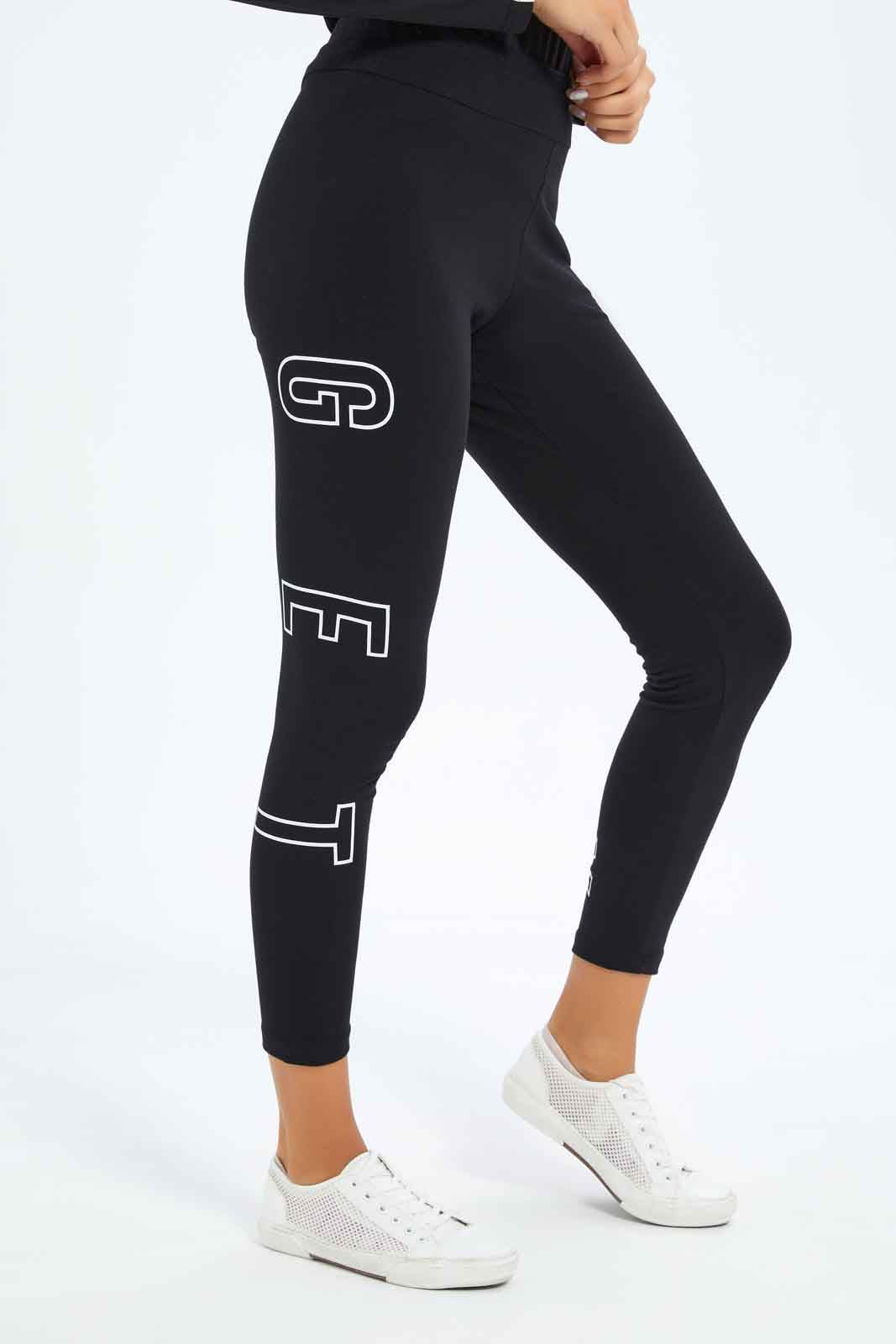 Redtag-Women-Black-Printed-Skinny-Active-Capri-Category:Shorts,-Colour:Black,-Deals:New-In,-Dept:Ladieswear,-Filter:Women's-Clothing,-New-In-Women-APL,-Non-Sale,-S23A,-Section:Women,-Women-Shorts-Women's-