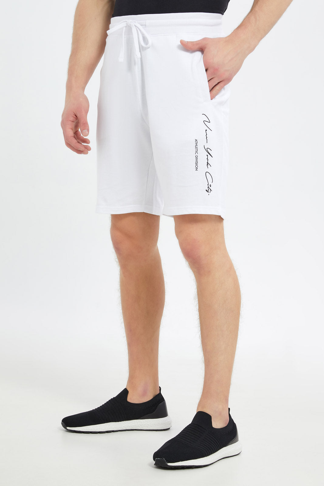 Redtag-Men-White-Sweat-Shorts-Category:Shorts,-Colour:White,-Deals:New-In,-Dept:Menswear,-Filter:Men's-Clothing,-Men-Shorts,-New-In-Men-APL,-Non-Sale,-S23C,-Section:Men-Men's-