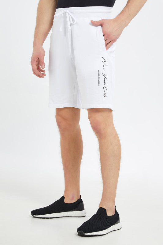 Redtag-Men-White-Sweat-Shorts-Category:Shorts,-Colour:White,-Deals:New-In,-Dept:Menswear,-Filter:Men's-Clothing,-Men-Shorts,-New-In-Men-APL,-Non-Sale,-S23C,-Section:Men-Men's-