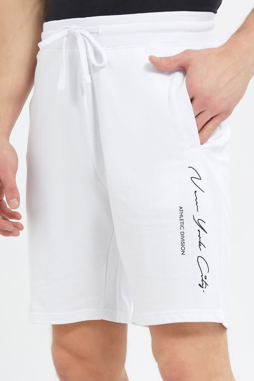 Redtag-Men-White-Sweat-Shorts-Category:Shorts,-Colour:White,-Deals:New-In,-Dept:Menswear,-Filter:Men's-Clothing,-Men-Shorts,-New-In-Men-APL,-Non-Sale,-S23C,-Section:Men-Men's-