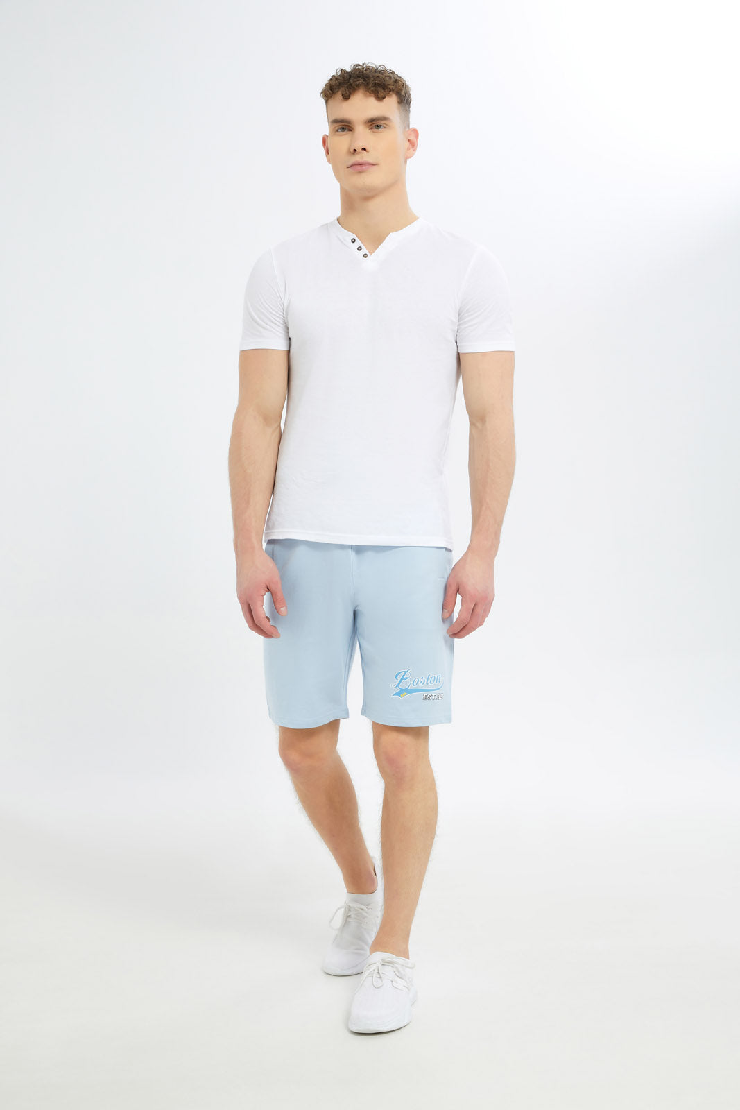 Redtag-Men-Sky-Blue-Sweat-Shorts-Category:Shorts,-Colour:Sky-Blue,-Deals:New-In,-Dept:Menswear,-Filter:Men's-Clothing,-Men-Shorts,-New-In-Men-APL,-Non-Sale,-S23C,-Section:Men-Men's-
