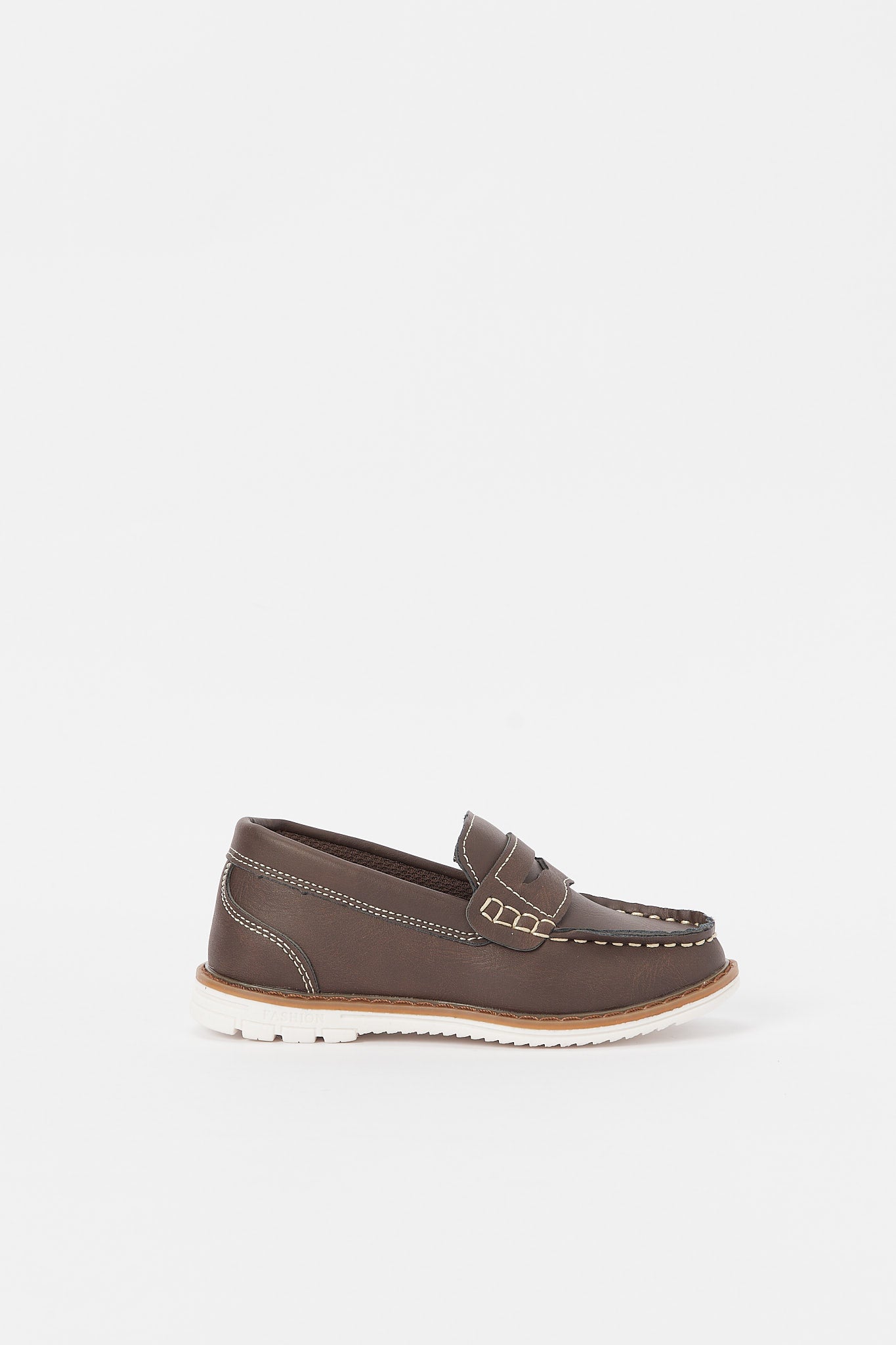 Redtag-Brown-Penny-Loafer-BOY-Sandals,-Category:Shoes,-Colour:Brown,-Deals:New-In,-Filter:Boys-Footwear-(3-to-5-Yrs),-H1:FOO,-H2:BOY,-H3:SHO,-H4:CAH,-New-In-BOY-FOO,-Non-Sale,-RMD,-S23B,-Season:S23B,-Section:Boys-(0-to-14Yrs)-Boys-3 to 5 Years