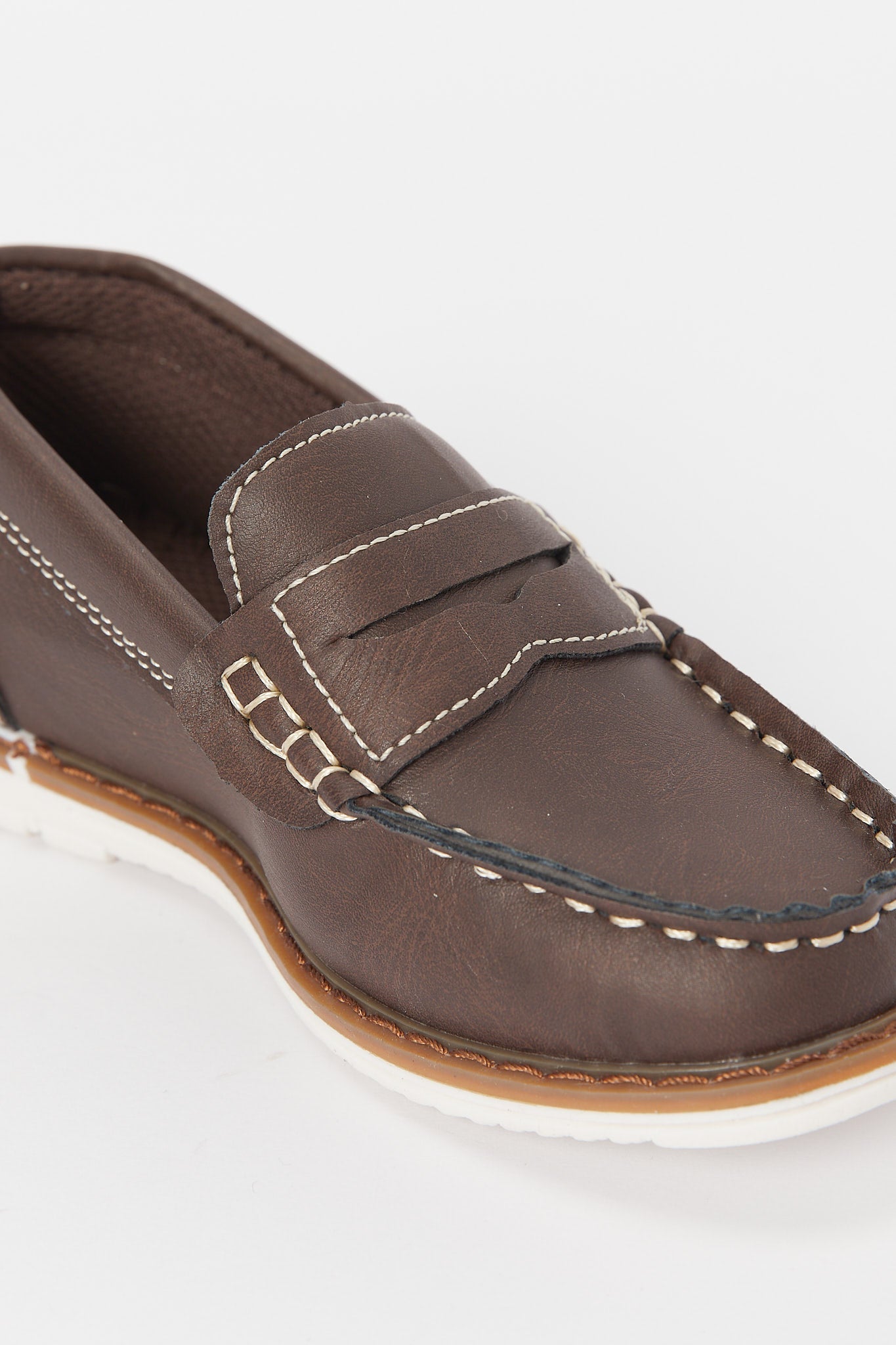 Redtag-Brown-Penny-Loafer-BOY-Sandals,-Category:Shoes,-Colour:Brown,-Deals:New-In,-Filter:Boys-Footwear-(3-to-5-Yrs),-H1:FOO,-H2:BOY,-H3:SHO,-H4:CAH,-New-In-BOY-FOO,-Non-Sale,-RMD,-S23B,-Season:S23B,-Section:Boys-(0-to-14Yrs)-Boys-3 to 5 Years