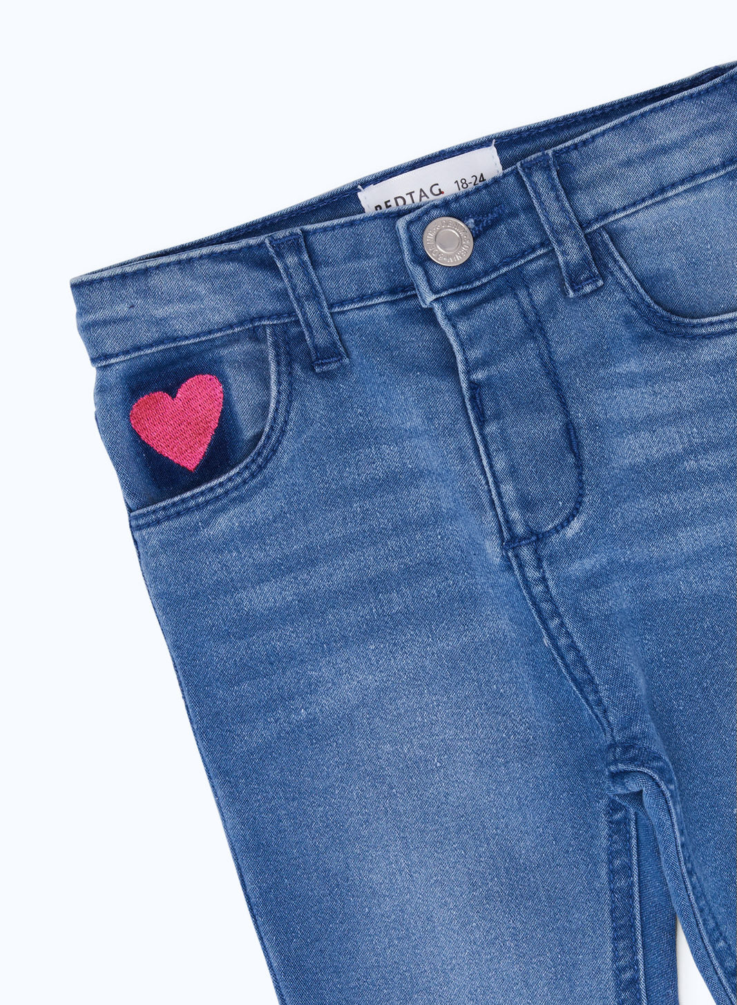 Redtag-Girls-Mid-Wash-Embroidered-Slim-Fit-Jeans-Category:Jeans,-Colour:Blue,-Deals:New-In,-Dept:Girls,-Filter:Infant-Girls-(3-to-24-Mths),-H1:KWR,-H2:ING,-H3:DNB,-H4:JNS,-ING-Jeans,-New-In-ING-APL,-Non-Sale,-S23B,-Season:S23B,-Section:Girls-(0-to-14Yrs)-Infant-Girls-3 to 24 Months