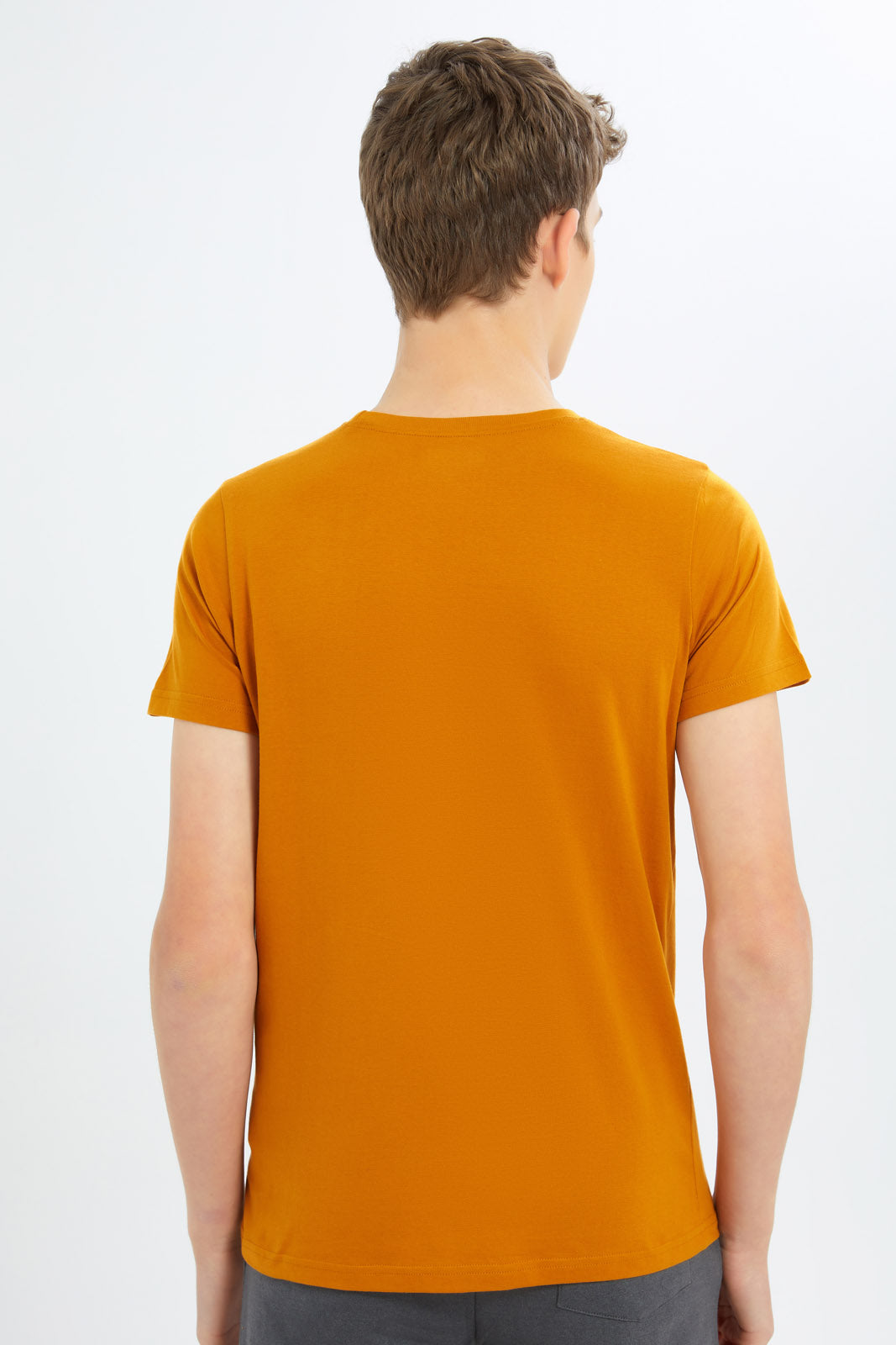 Redtag-Boys-Mustard-Black-Panther-Tee-BSR-T-Shirts,-Category:T-Shirts,-Colour:Mustard,-Deals:New-In,-Dept:Boys,-Filter:Senior-Boys-(8-to-14-Yrs),-New-In-BSR-APL,-Non-Sale,-S23B,-Section:Boys-(0-to-14Yrs),-TBL-Senior-Boys-9 to 14 Years